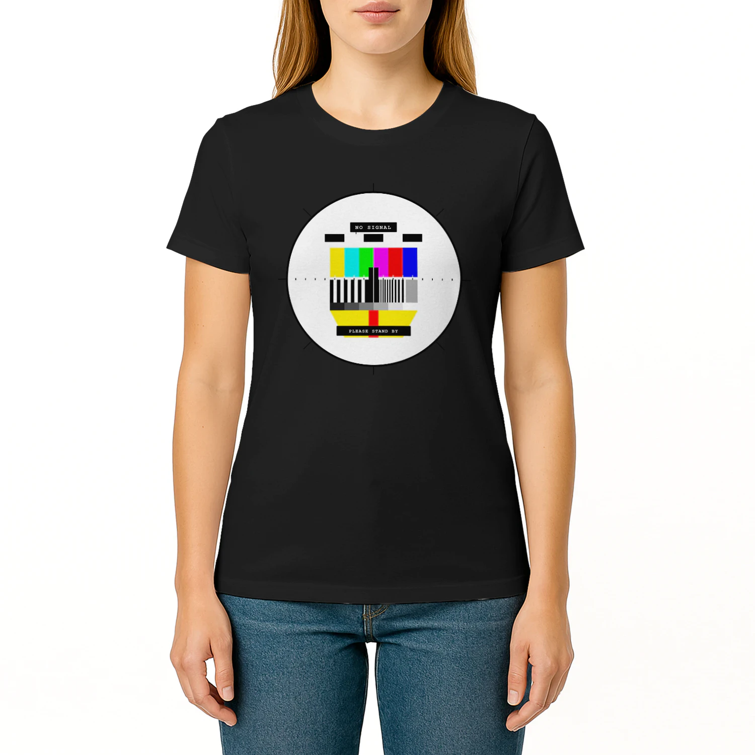 NO SIGNAL™ Retro TV Test Pattern Shirt