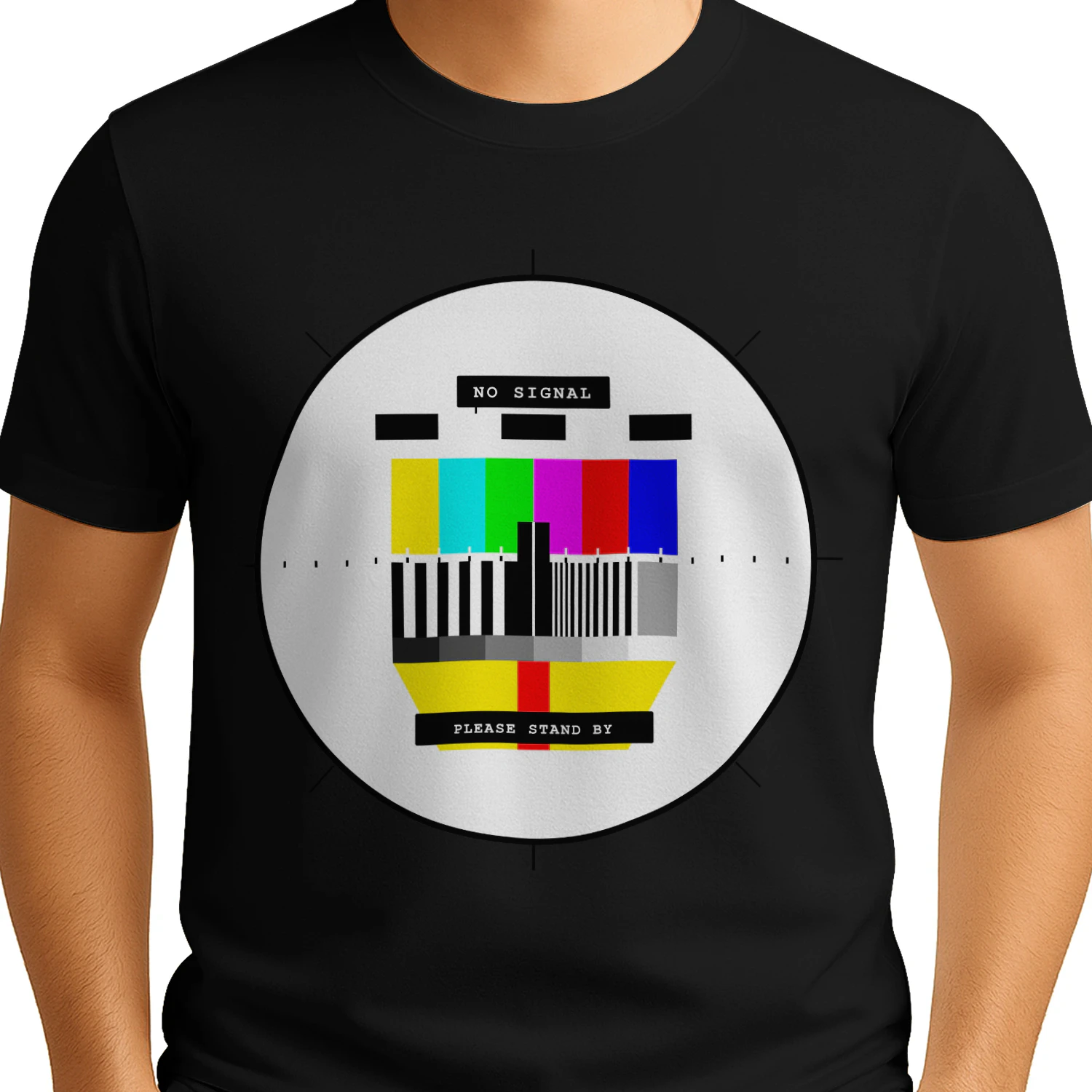 NO SIGNAL™ Retro TV Test Pattern Shirt