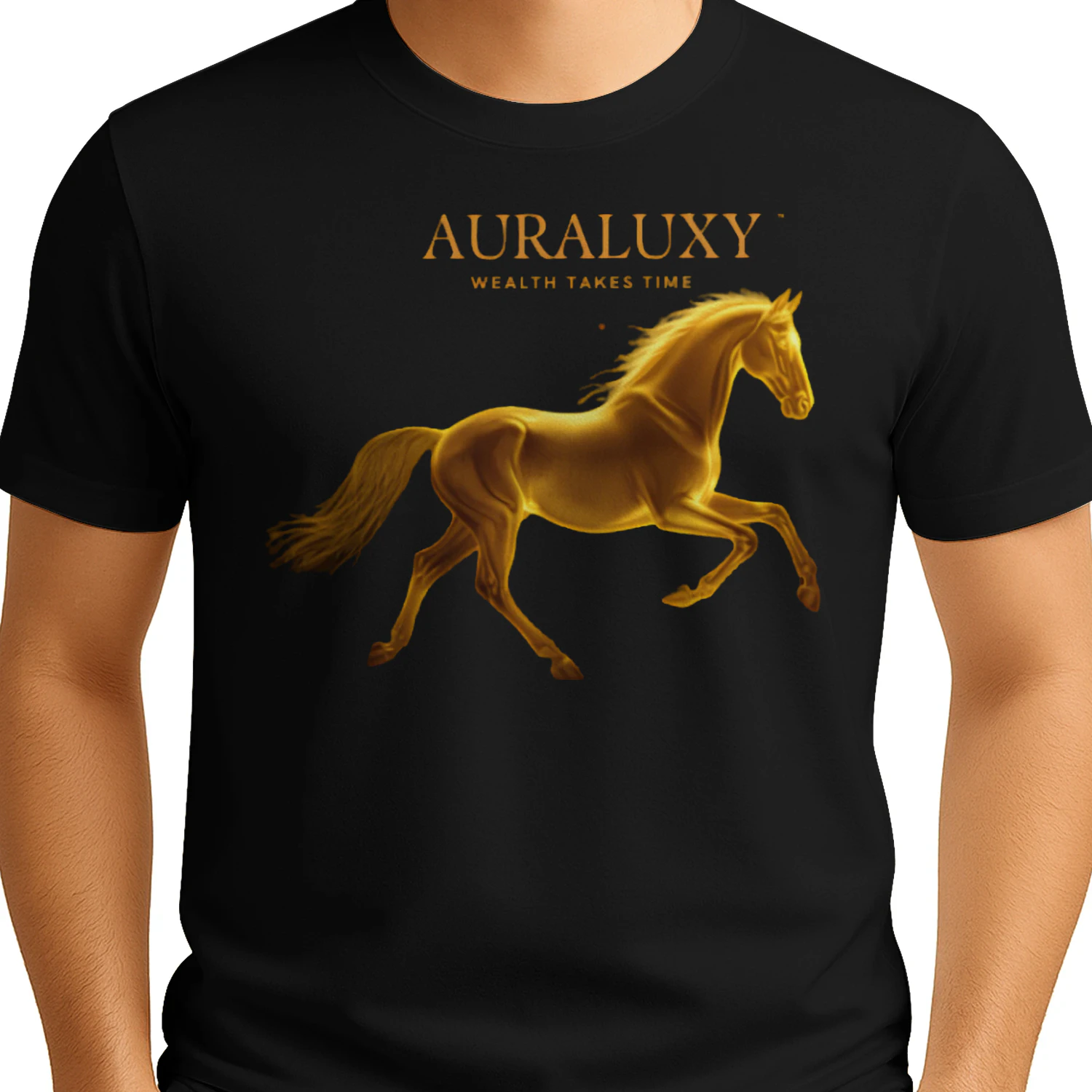 AURALUXY™ Golden Horse Wealth Mindset Shirt