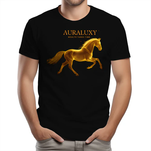 AURALUXY™ Golden Horse Luxury Streetwear Tee