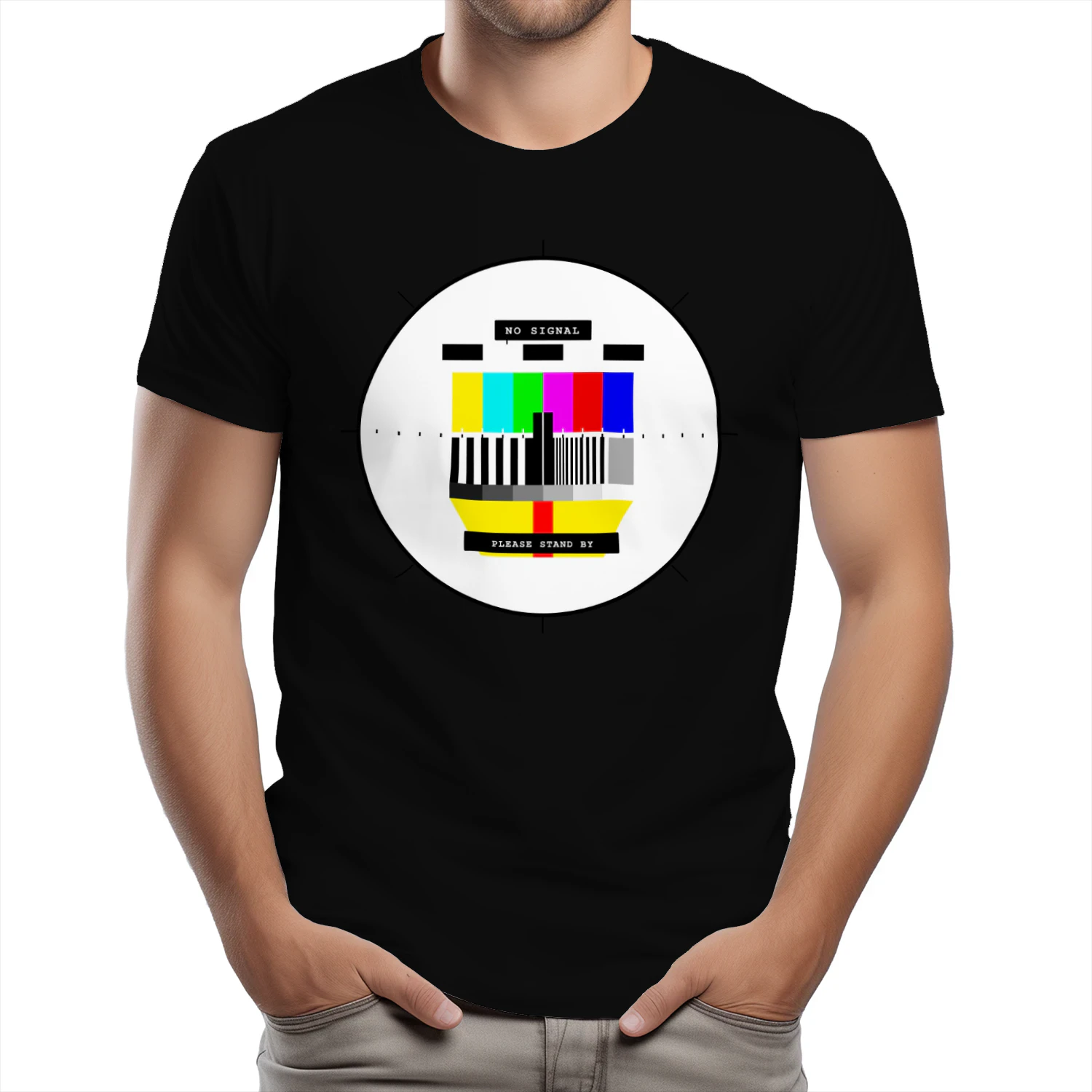 NO SIGNAL™ Retro TV Test Pattern Shirt