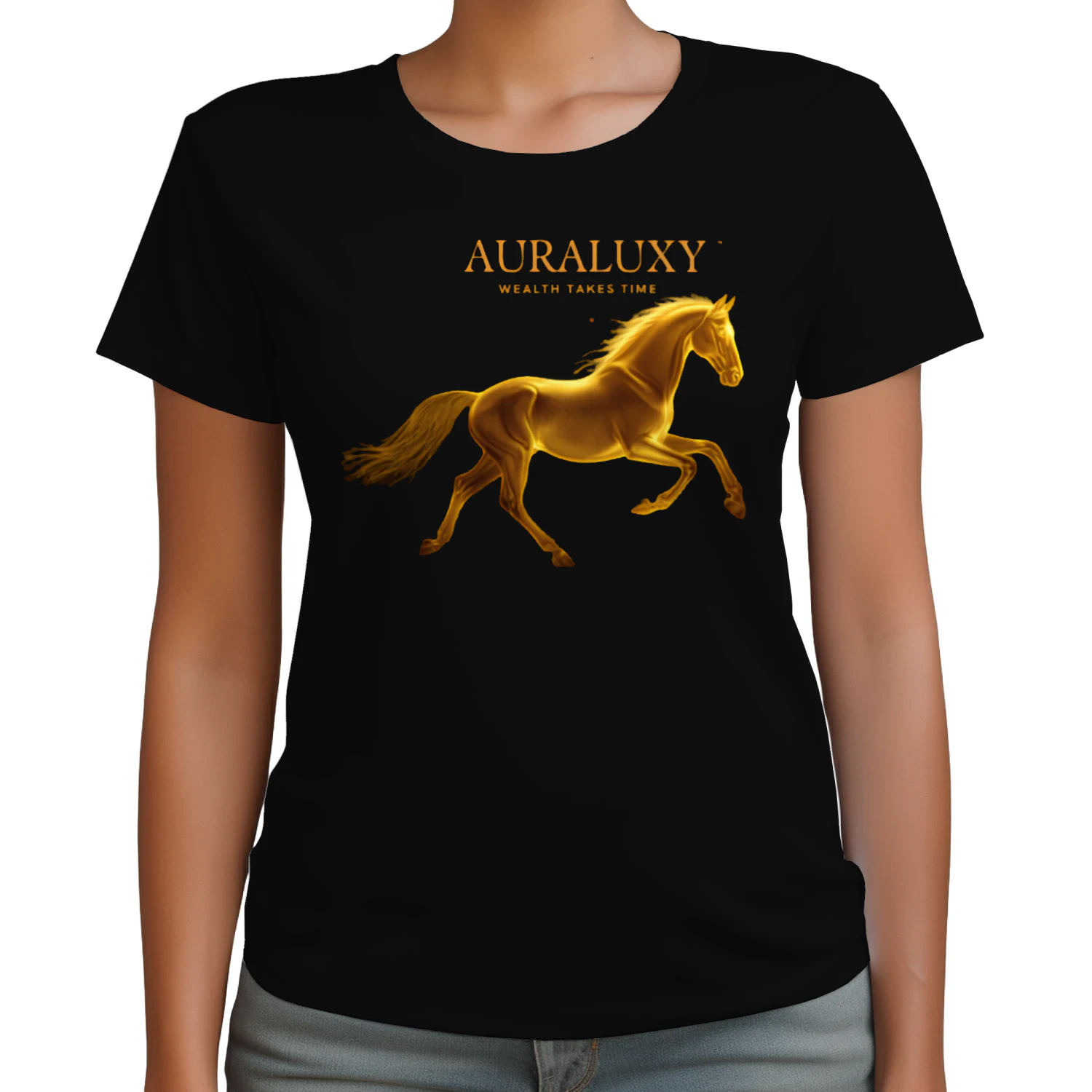 AURALUXY™ Golden Horse Wealth Mindset Shirt