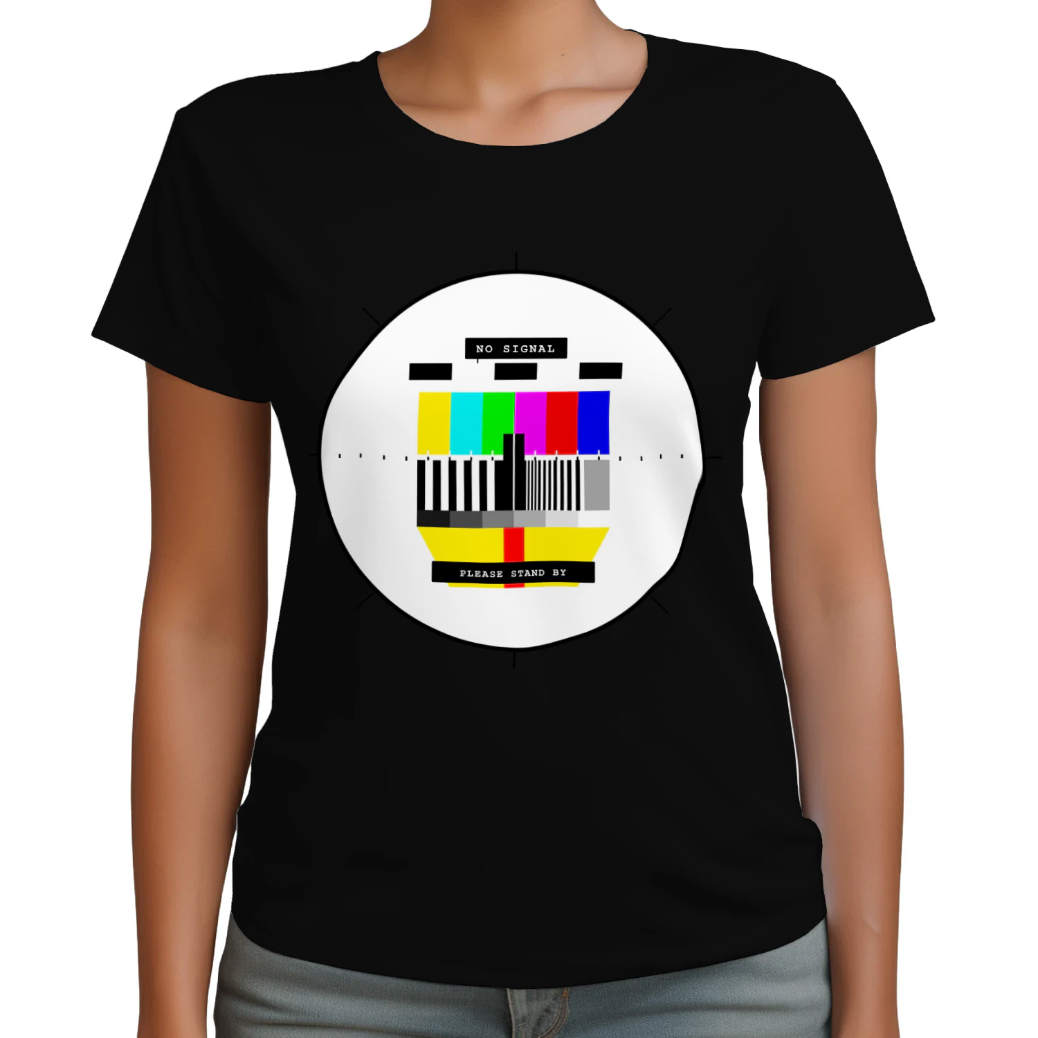 NO SIGNAL™ Retro TV Test Pattern Shirt