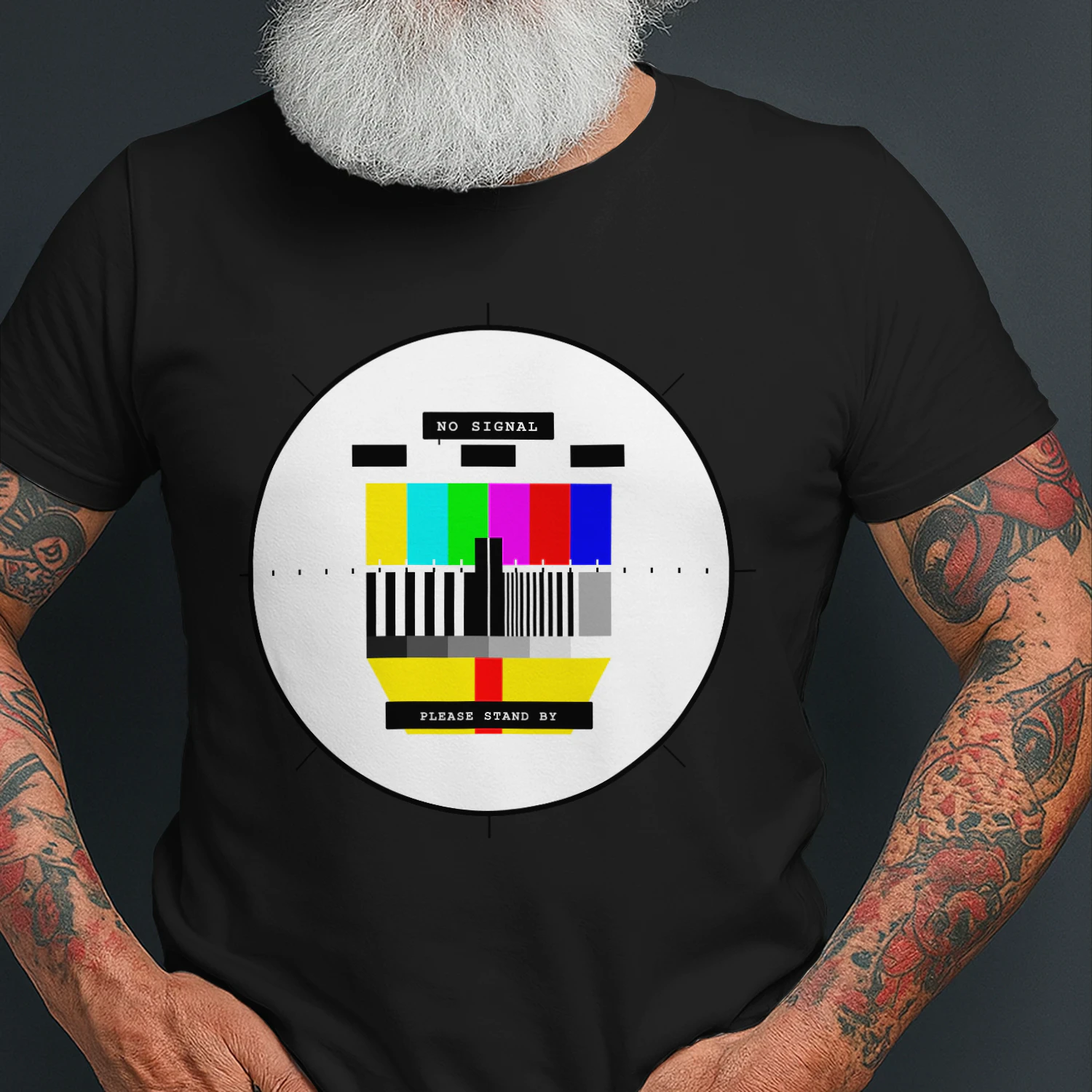 NO SIGNAL™ Retro TV Test Pattern Shirt