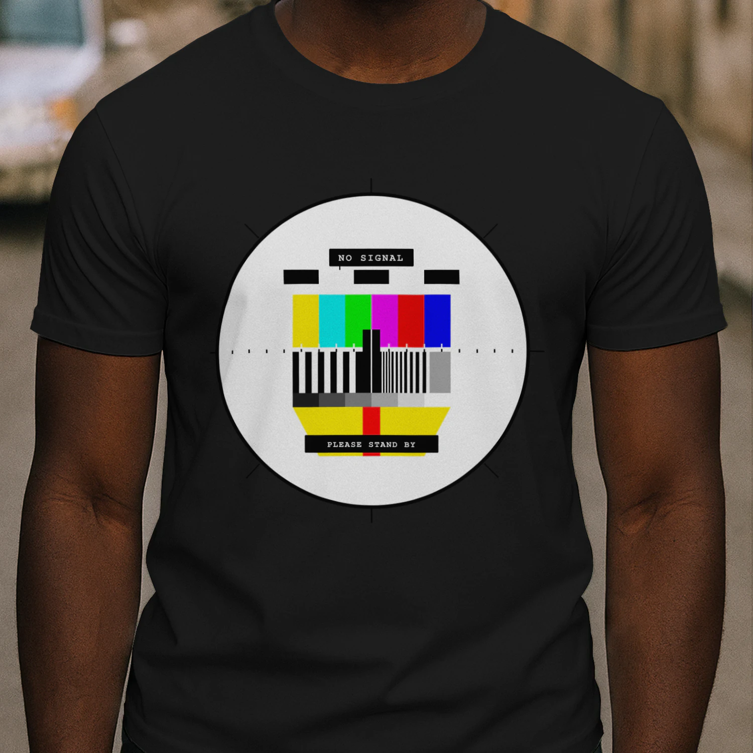 NO SIGNAL™ Retro TV Test Pattern Shirt