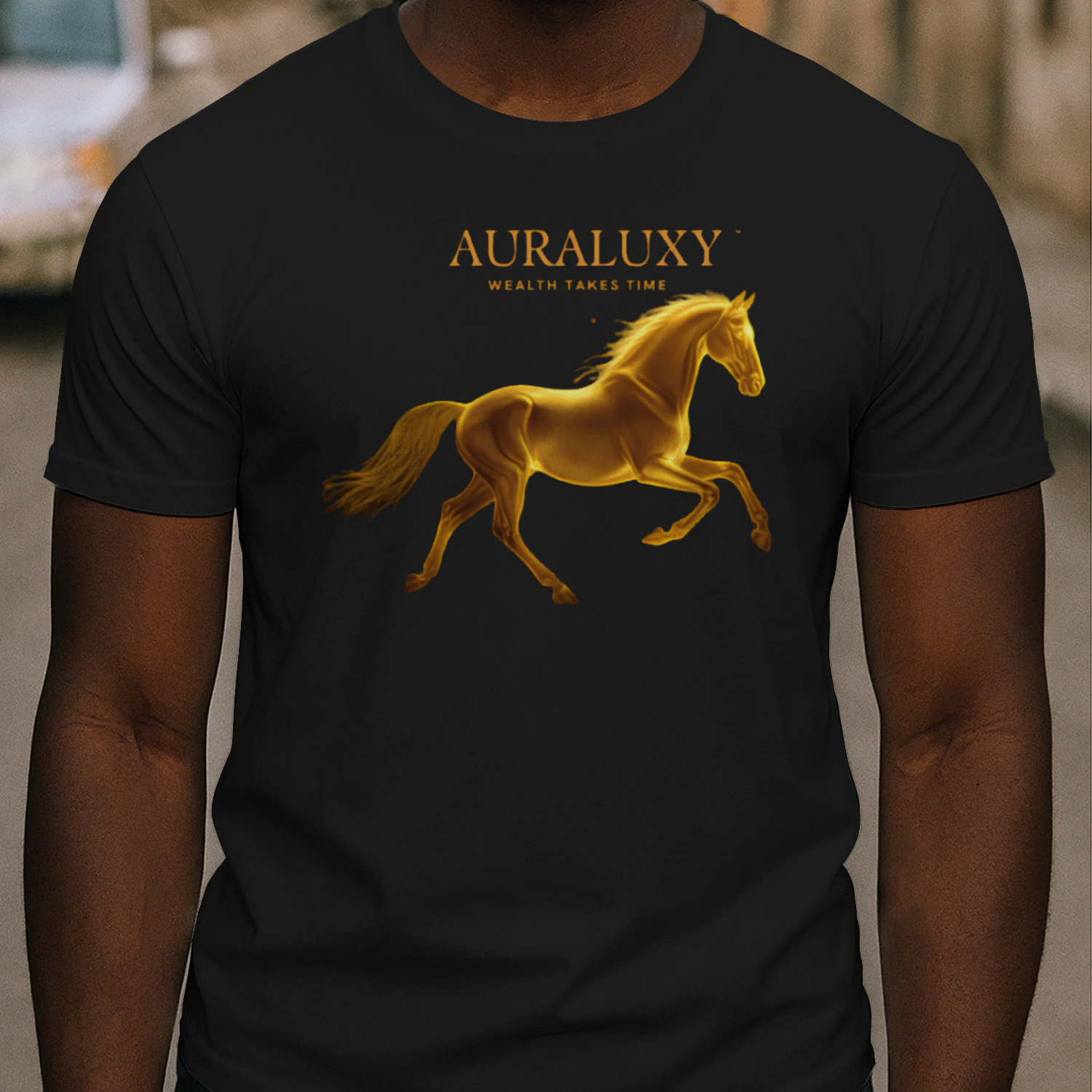 AURALUXY™ Golden Horse Wealth Mindset Shirt