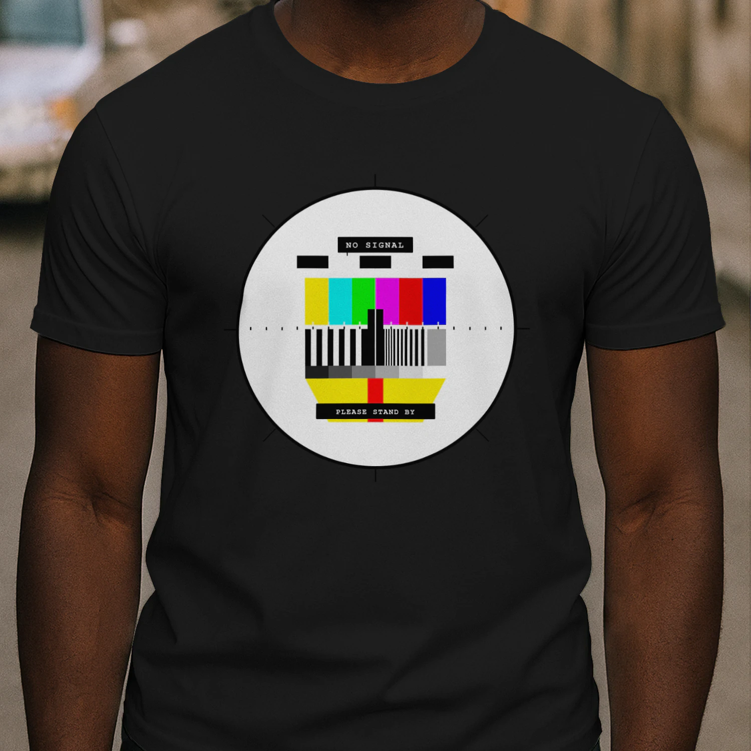 NO SIGNAL™ Retro TV Test Pattern Shirt