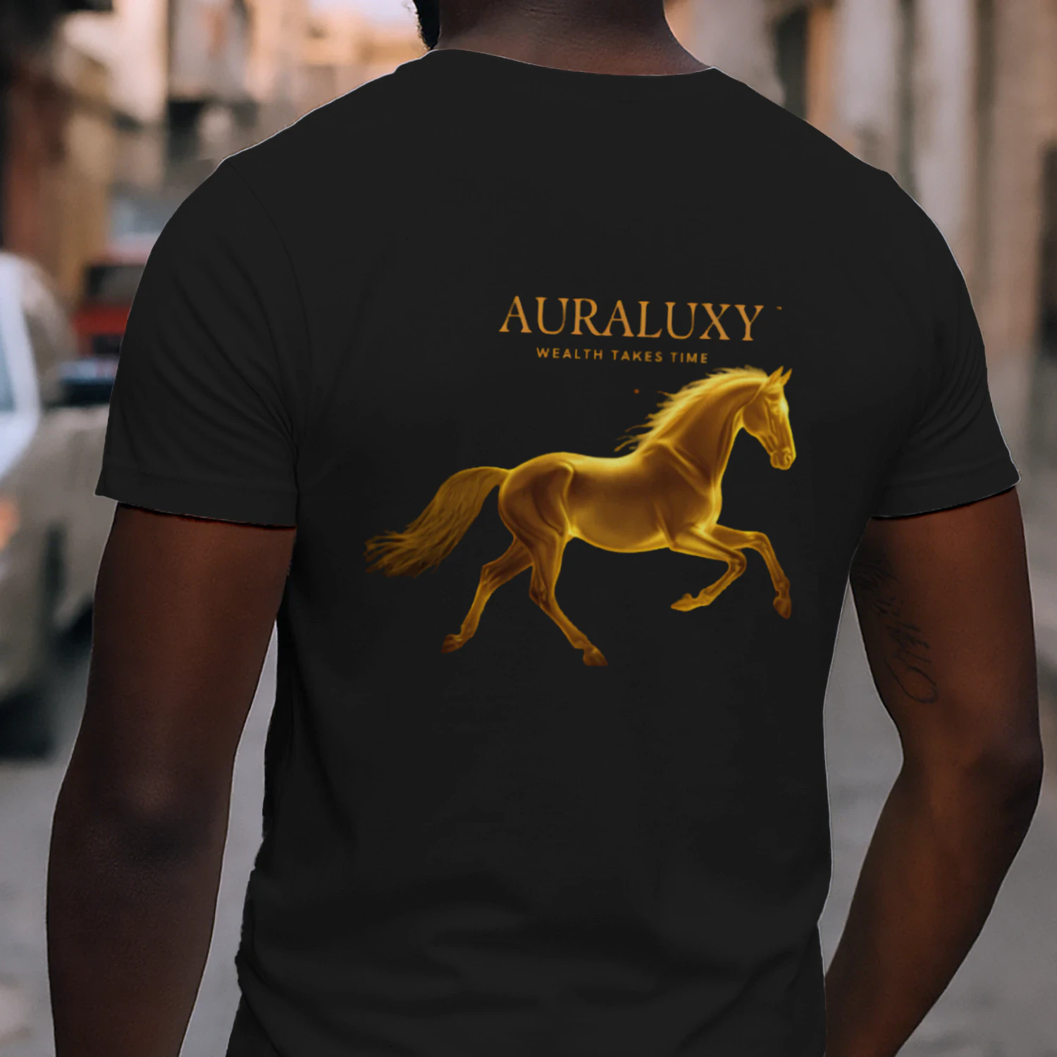 AURALUXY™ Golden Horse Wealth Mindset Shirt