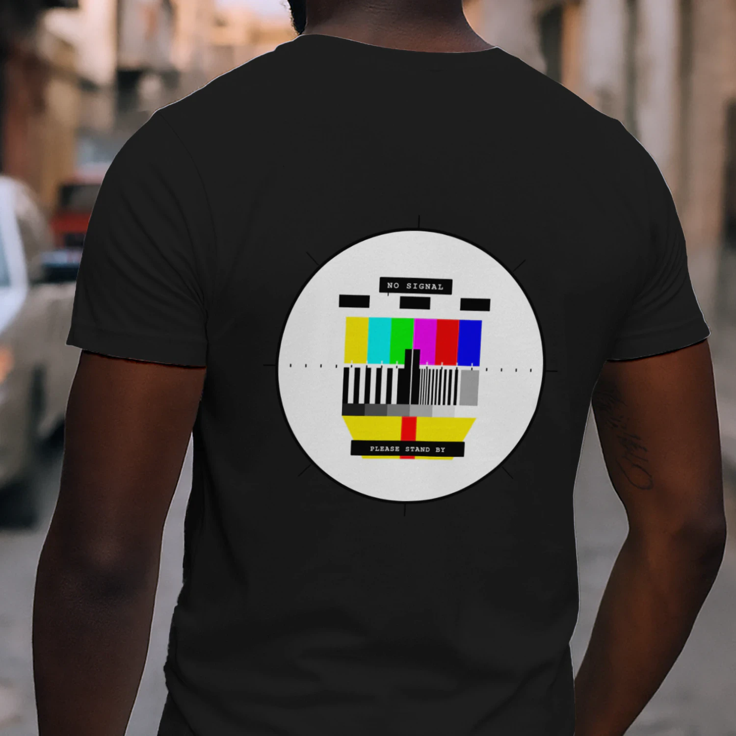 NO SIGNAL™ Retro TV Test Pattern Shirt