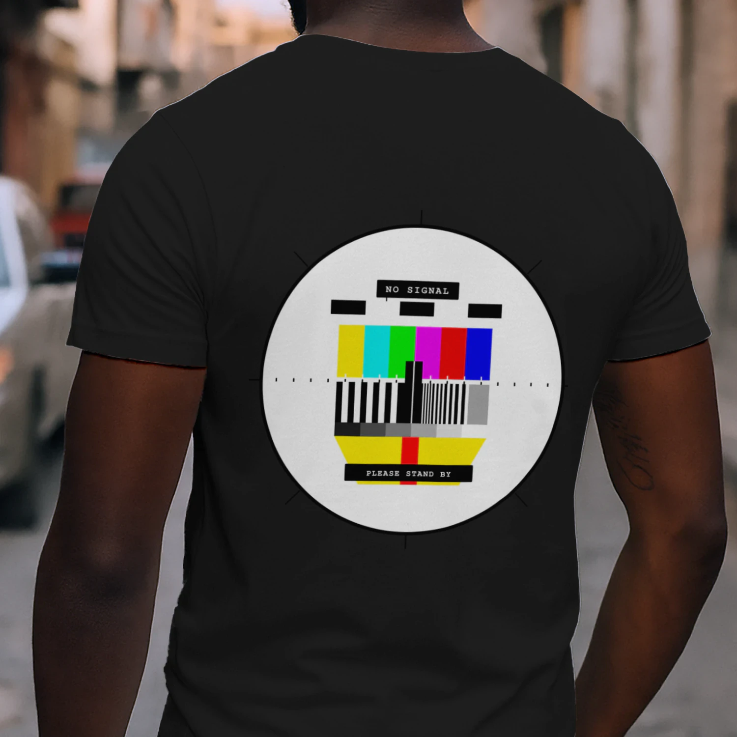 NO SIGNAL™ Retro TV Test Pattern Shirt