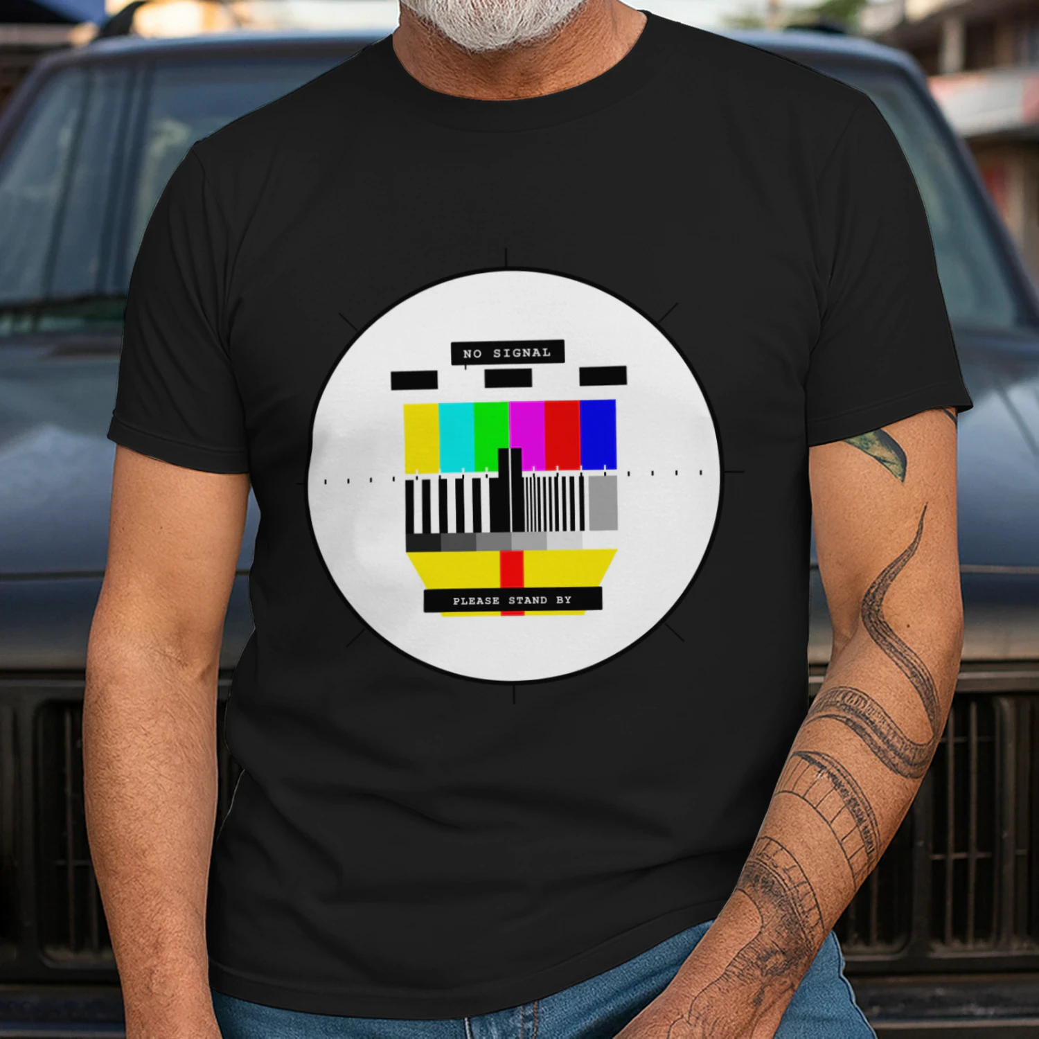 NO SIGNAL™ Retro TV Test Pattern Shirt