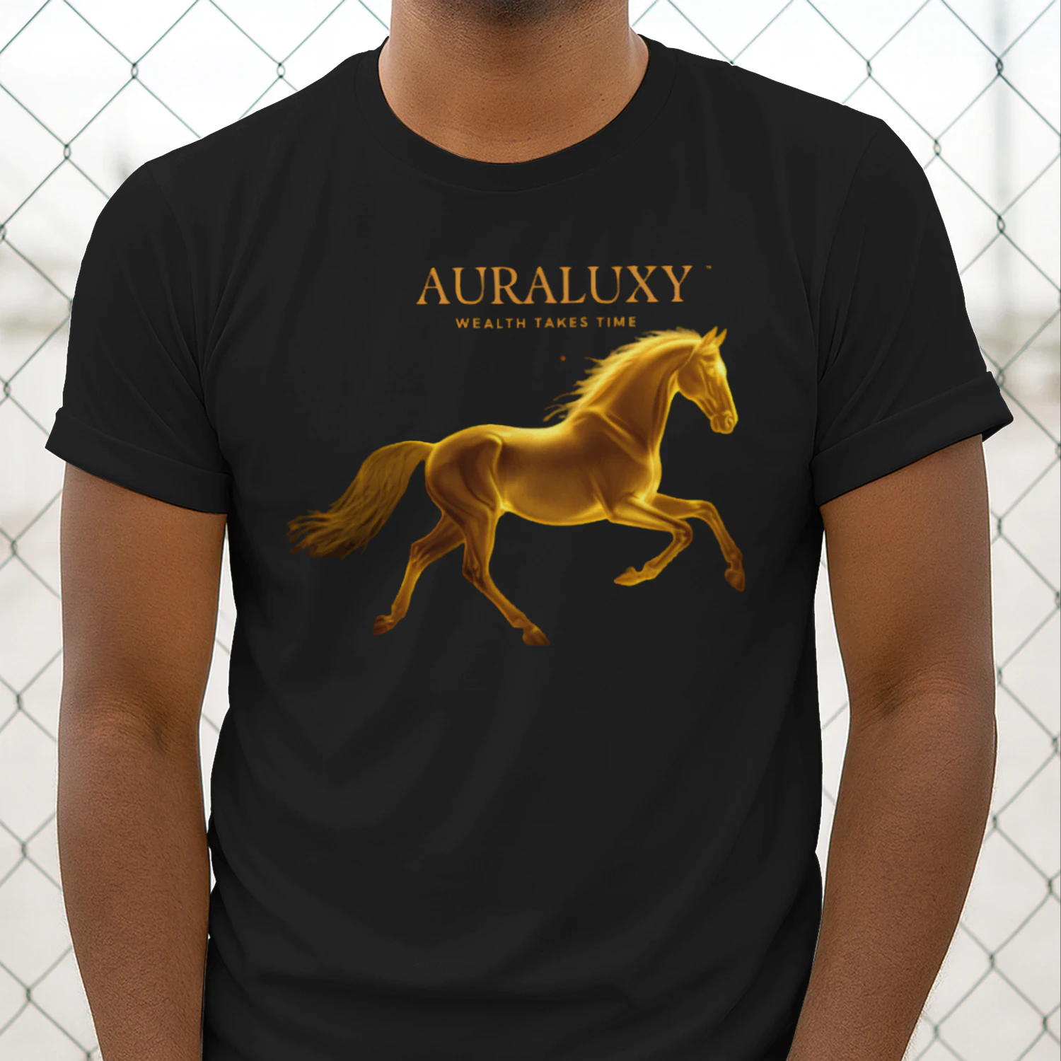 AURALUXY™ Golden Horse Wealth Mindset Shirt