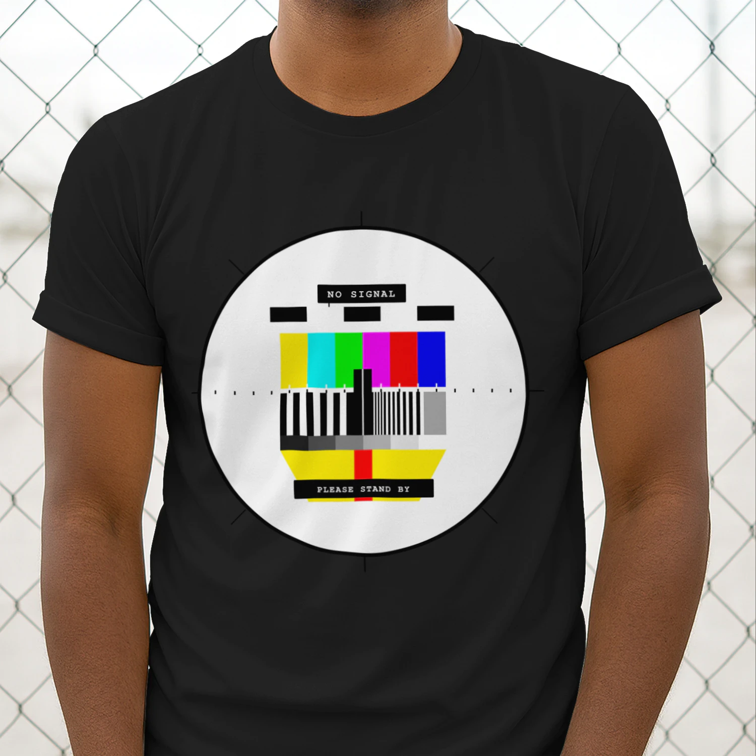 NO SIGNAL™ Retro TV Test Pattern Shirt