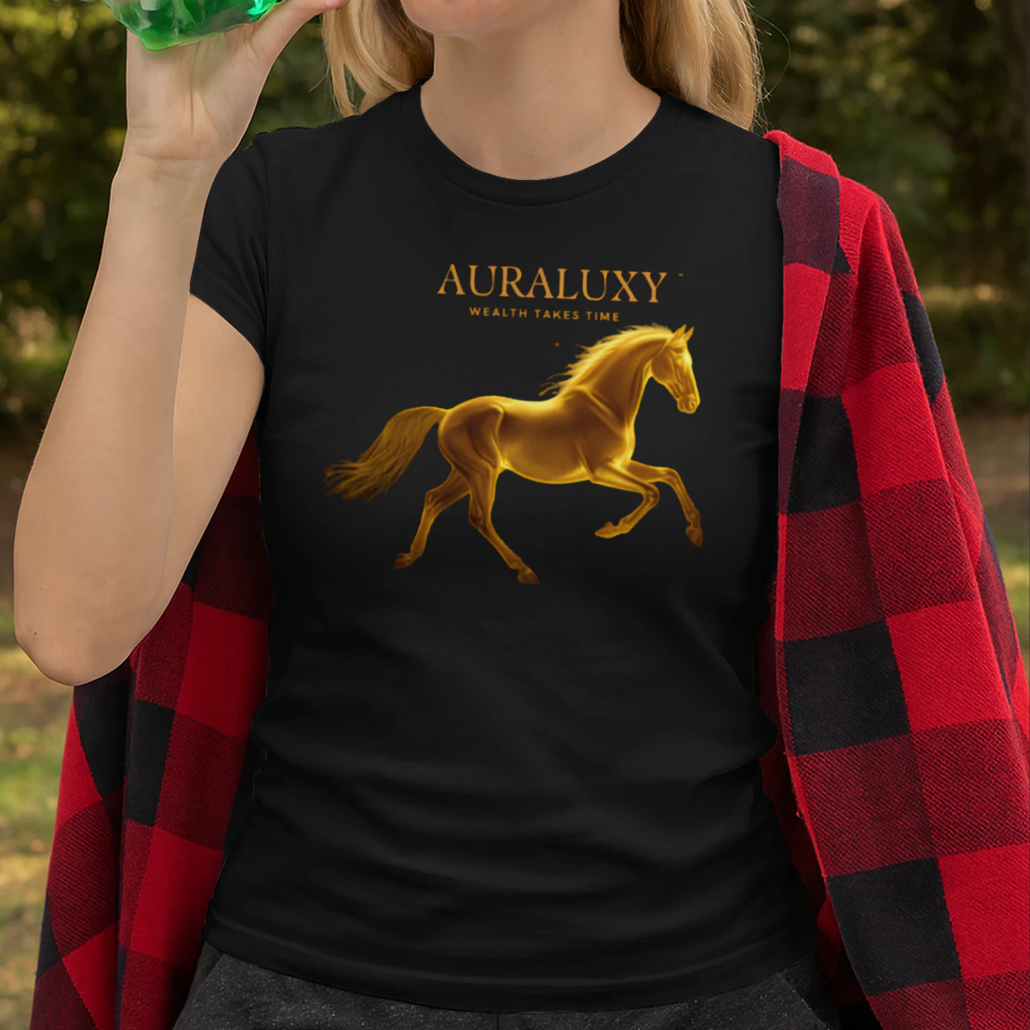 AURALUXY™ Golden Horse Wealth Mindset Shirt