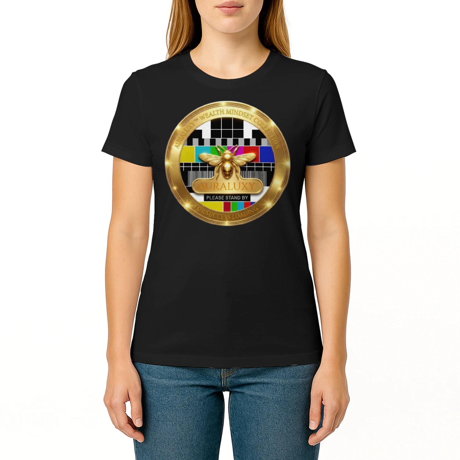 Auraluxy "Success Loading" Golden Bee Premium Streetwear Tee