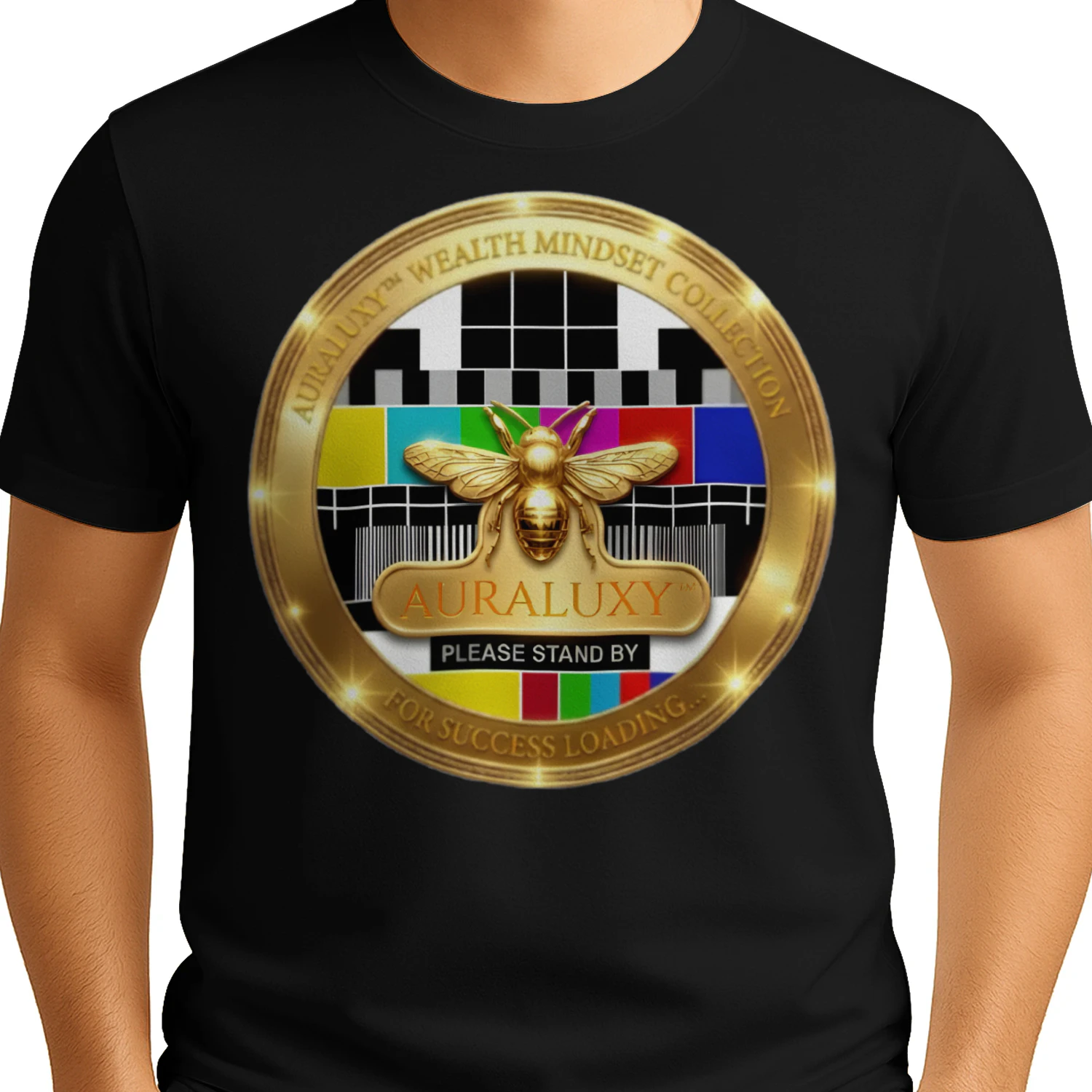 Auraluxy "Success Loading" Golden Bee Premium Streetwear Tee
