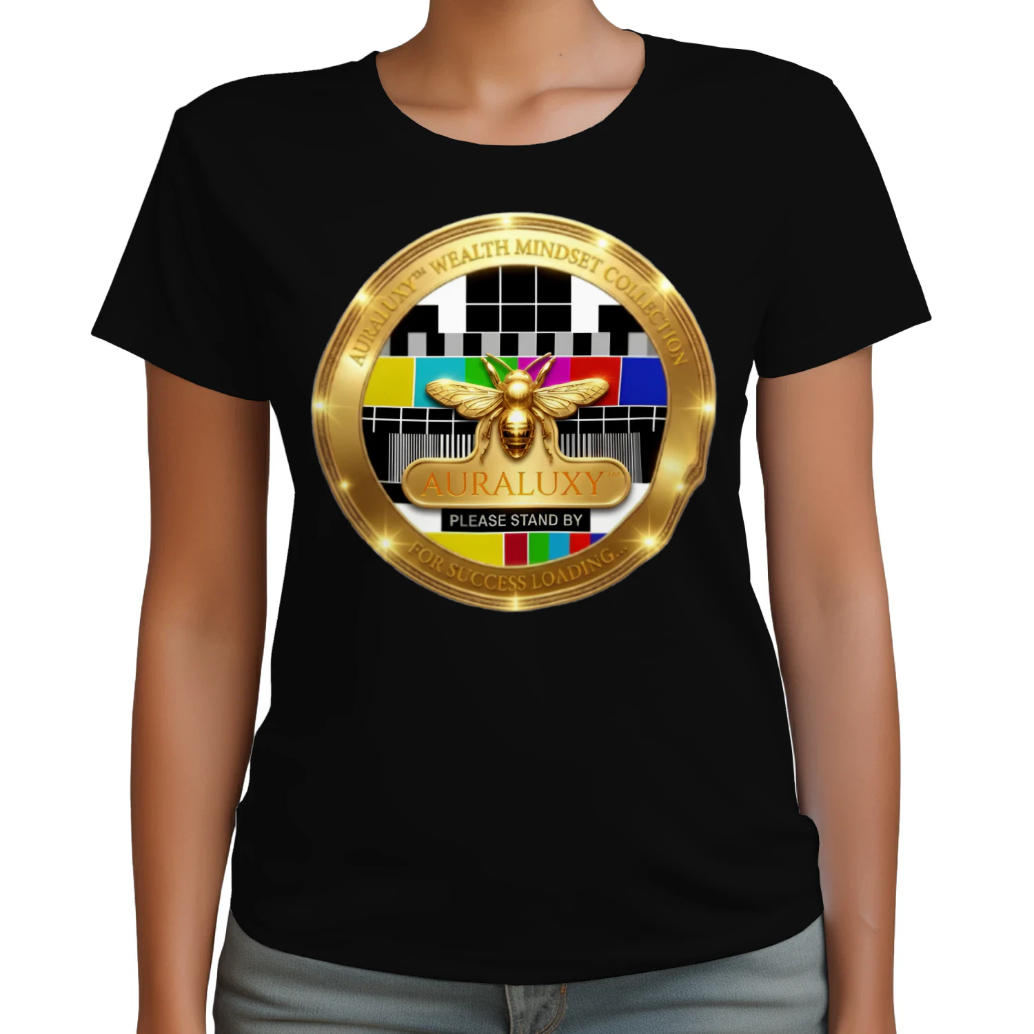 Auraluxy "Success Loading" Golden Bee Premium Streetwear Tee