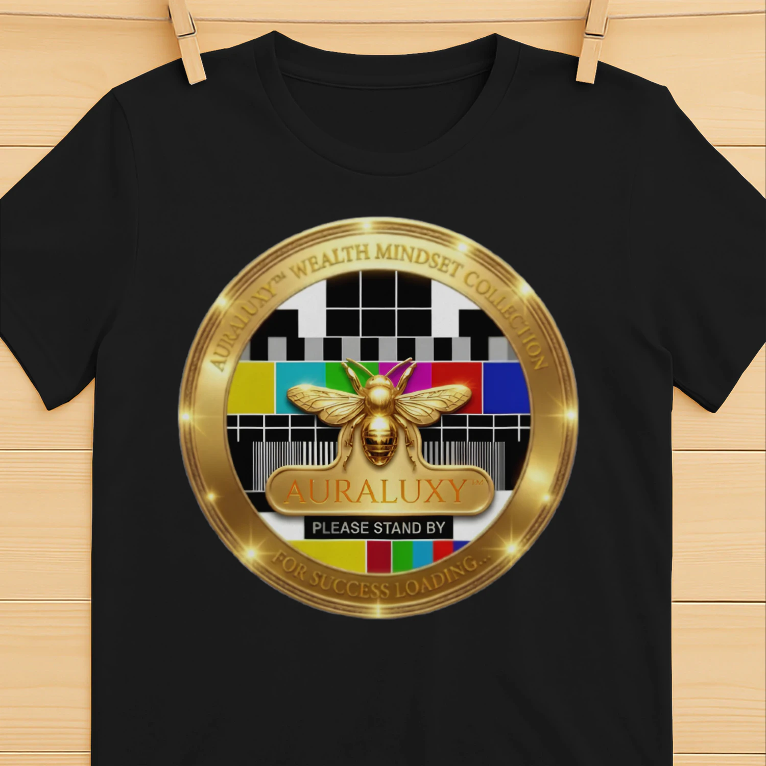 Auraluxy "Success Loading" Golden Bee Premium Streetwear Tee
