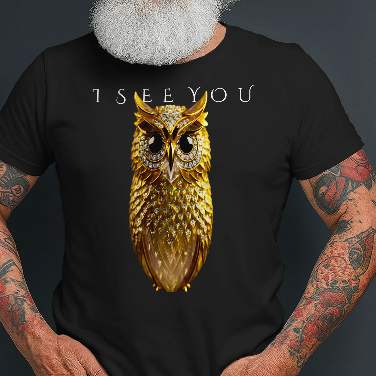 GOLDEN OWL™ "I SEE YOU" Luxury Premium T-Shirt
