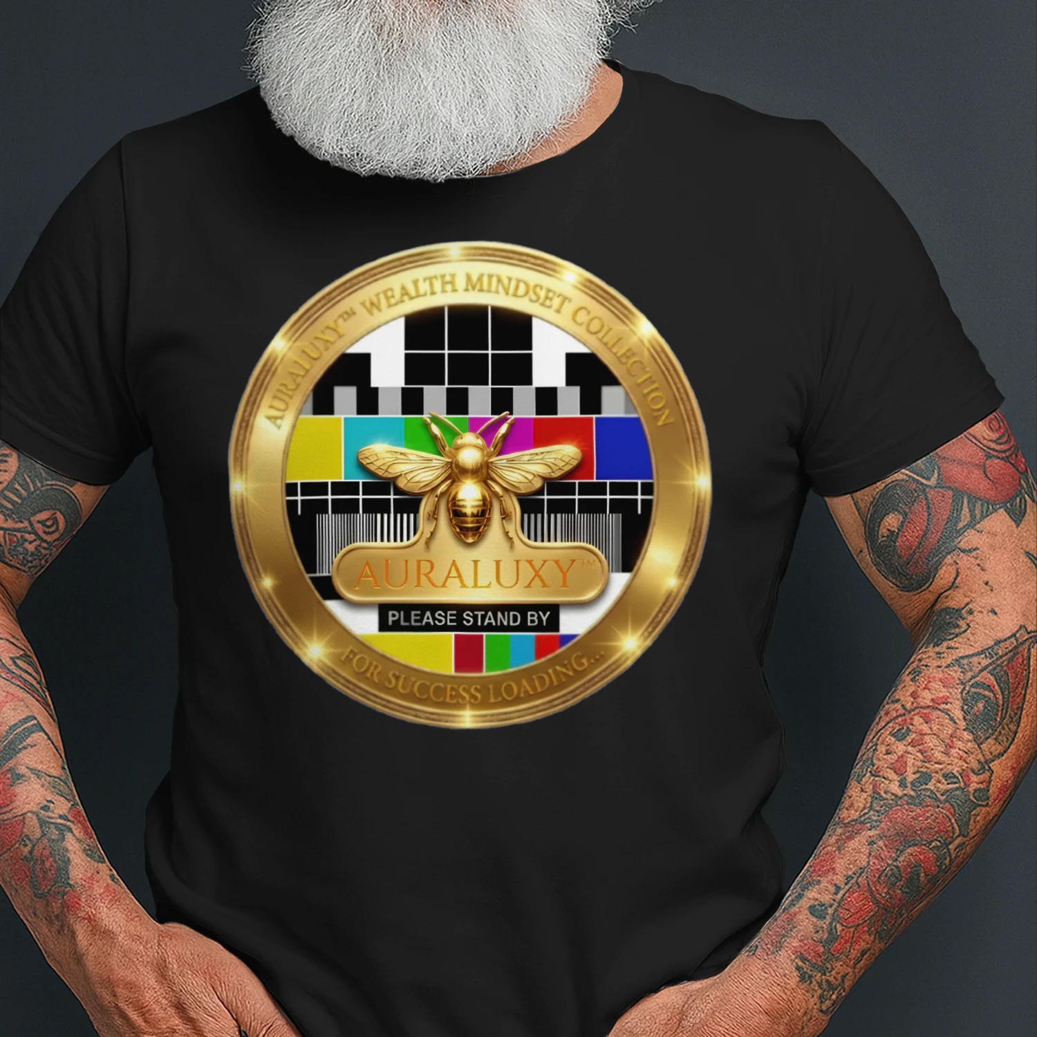 Auraluxy "Success Loading" Golden Bee Premium Streetwear Tee