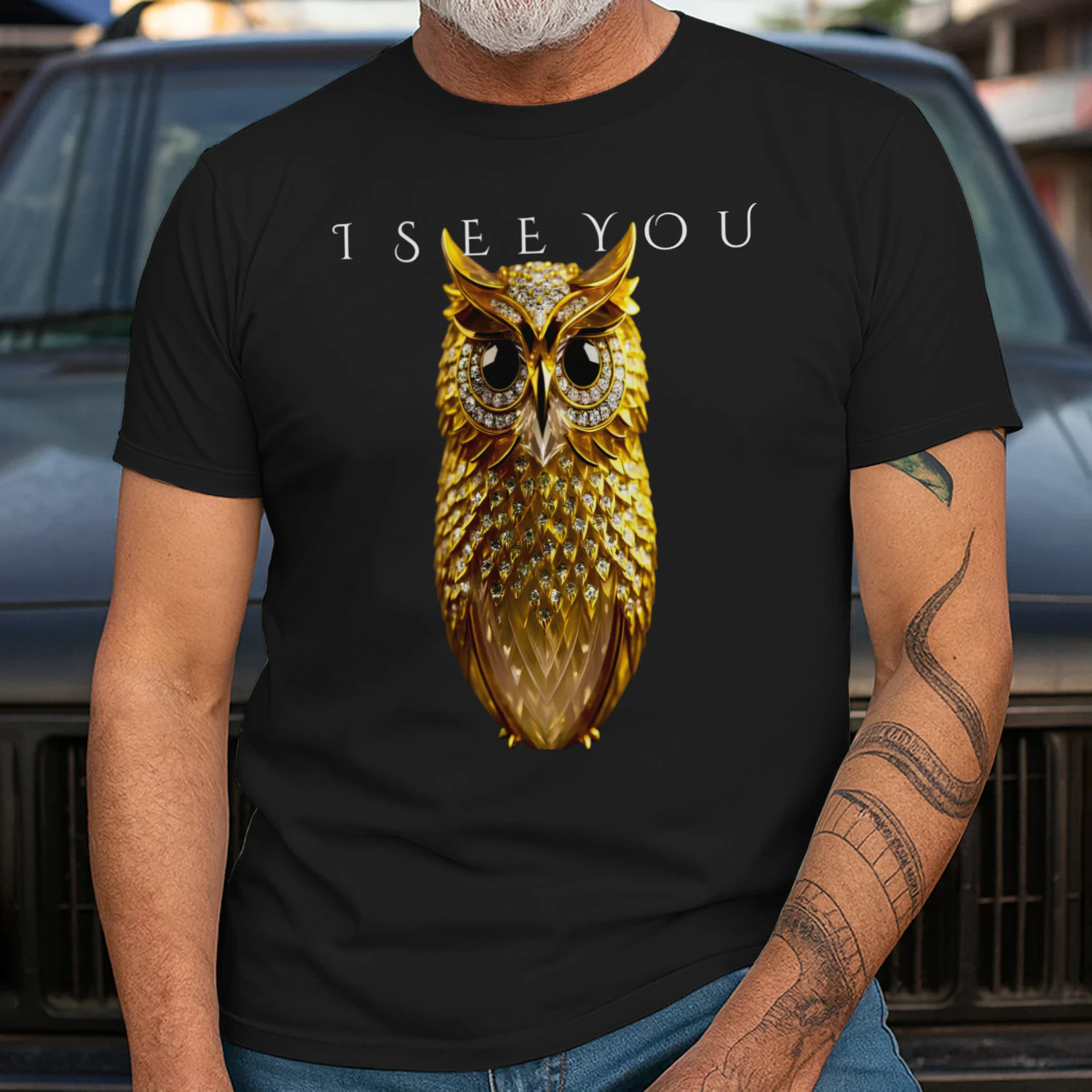 GOLDEN OWL™ "I SEE YOU" Luxury Premium T-Shirt