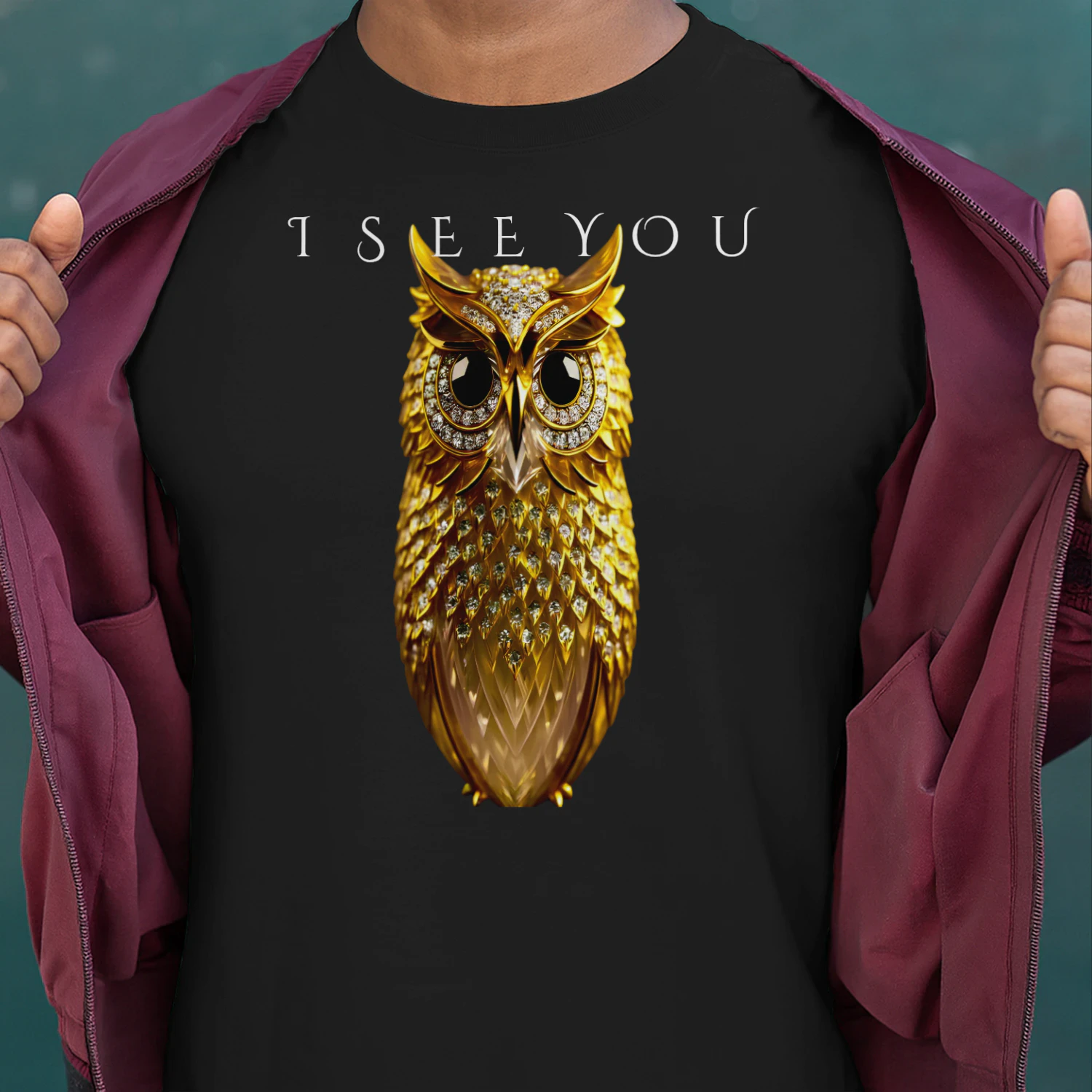 GOLDEN OWL™ "I SEE YOU" Luxury Premium T-Shirt