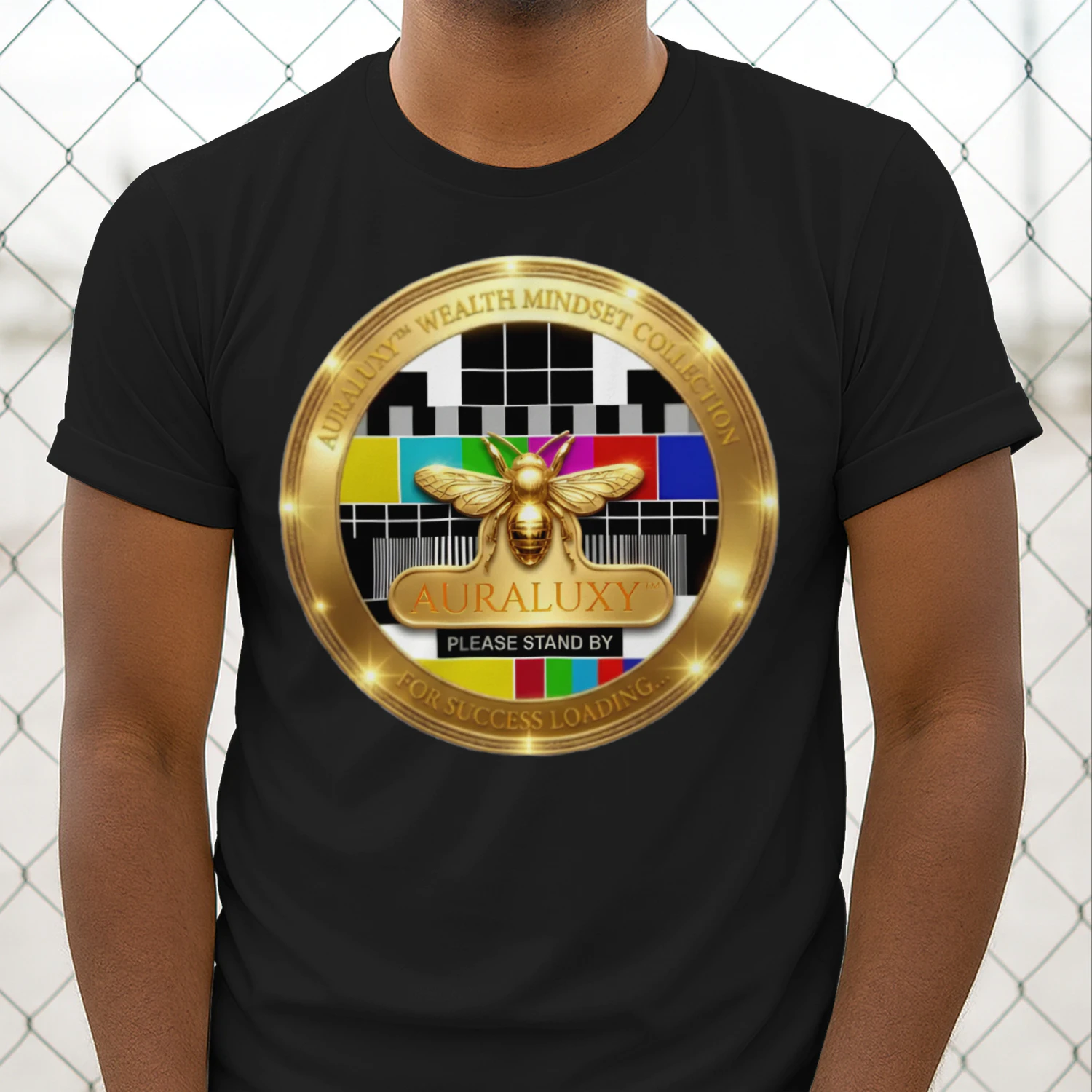 Auraluxy "Success Loading" Golden Bee Premium Streetwear Tee