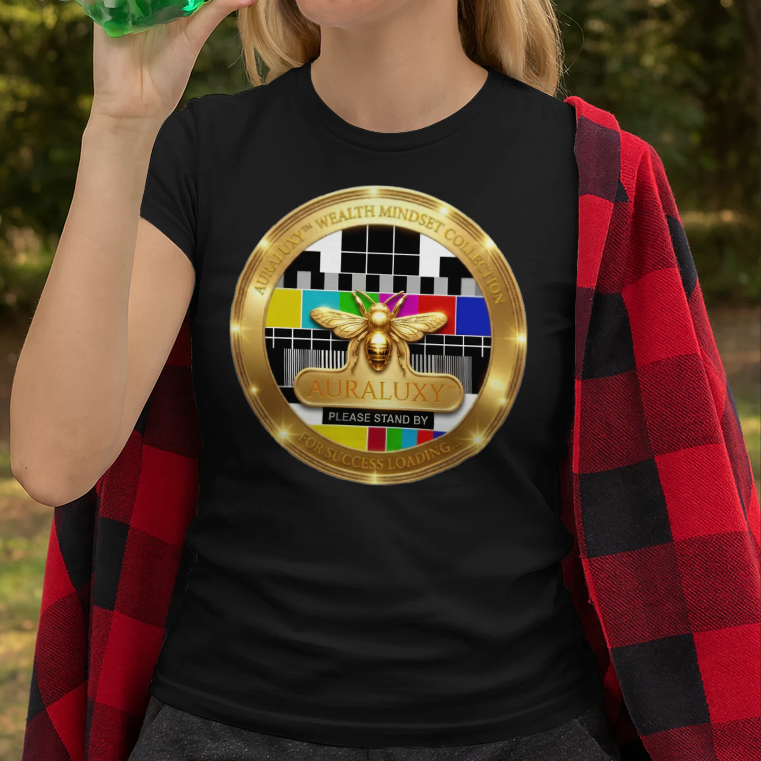 Auraluxy "Success Loading" Golden Bee Premium Streetwear Tee