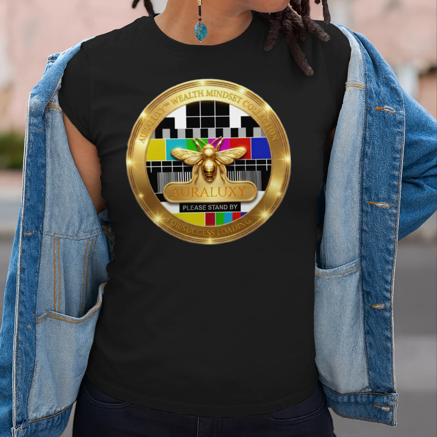 Auraluxy "Success Loading" Golden Bee Premium Streetwear Tee
