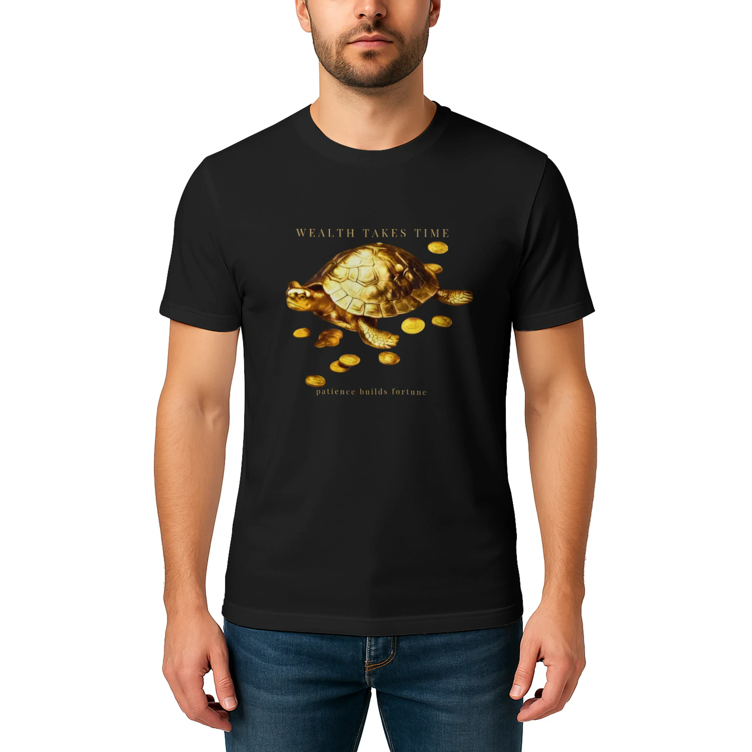 AURALUXY™ Golden Turtle – Wealth Mindset Premium Tee