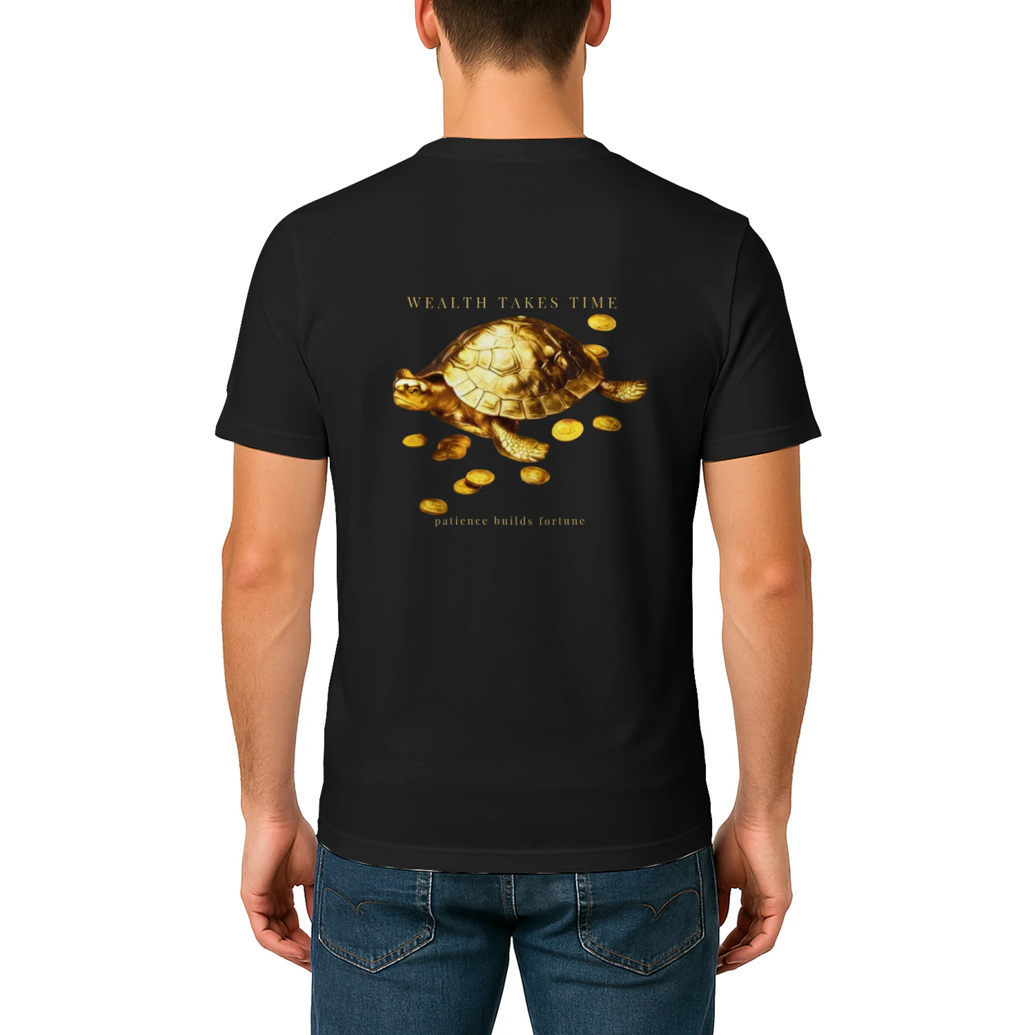 AURALUXY™ Golden Turtle – Wealth Mindset Premium Tee