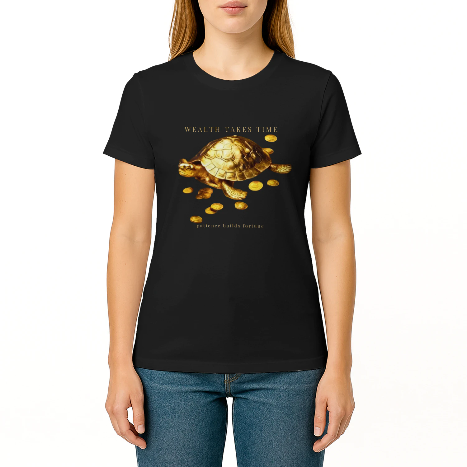 AURALUXY™ Golden Turtle – Wealth Mindset Premium Tee