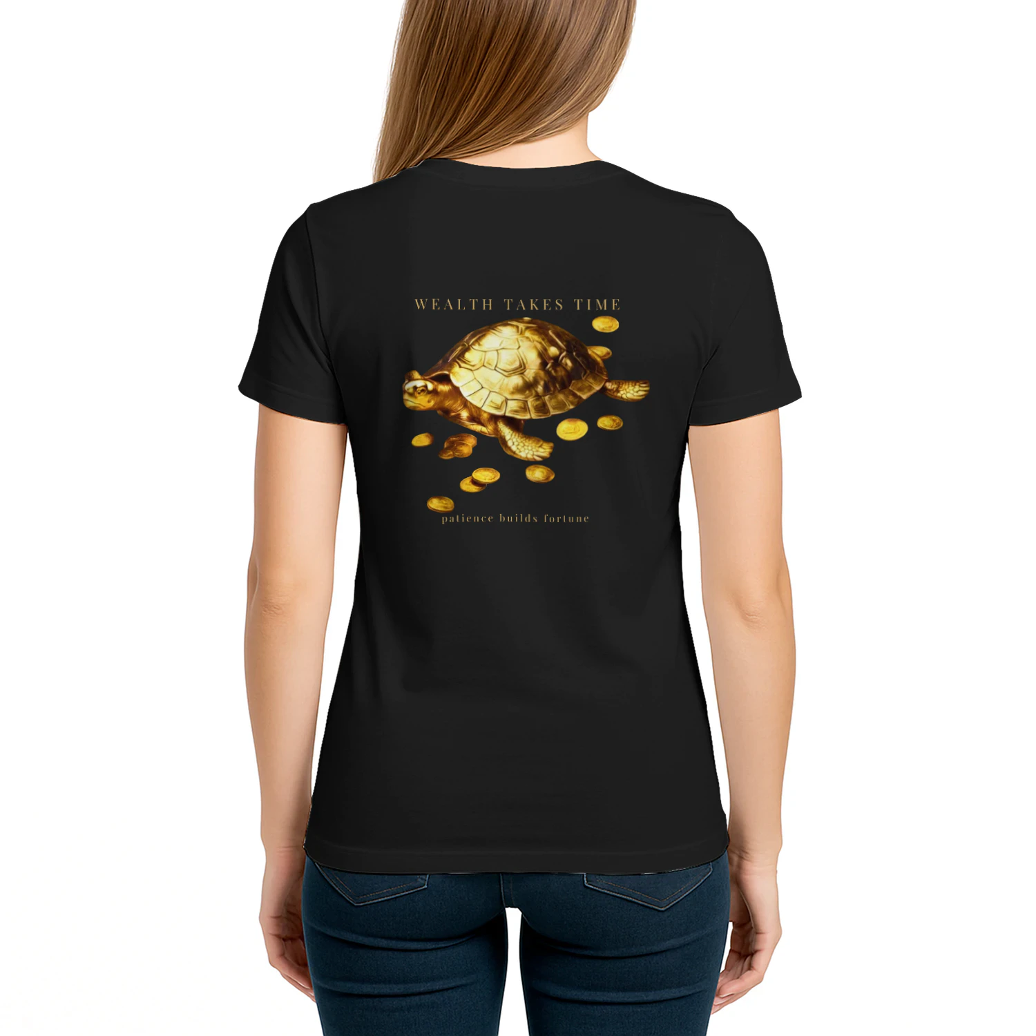 AURALUXY™ Golden Turtle – Wealth Mindset Premium Tee