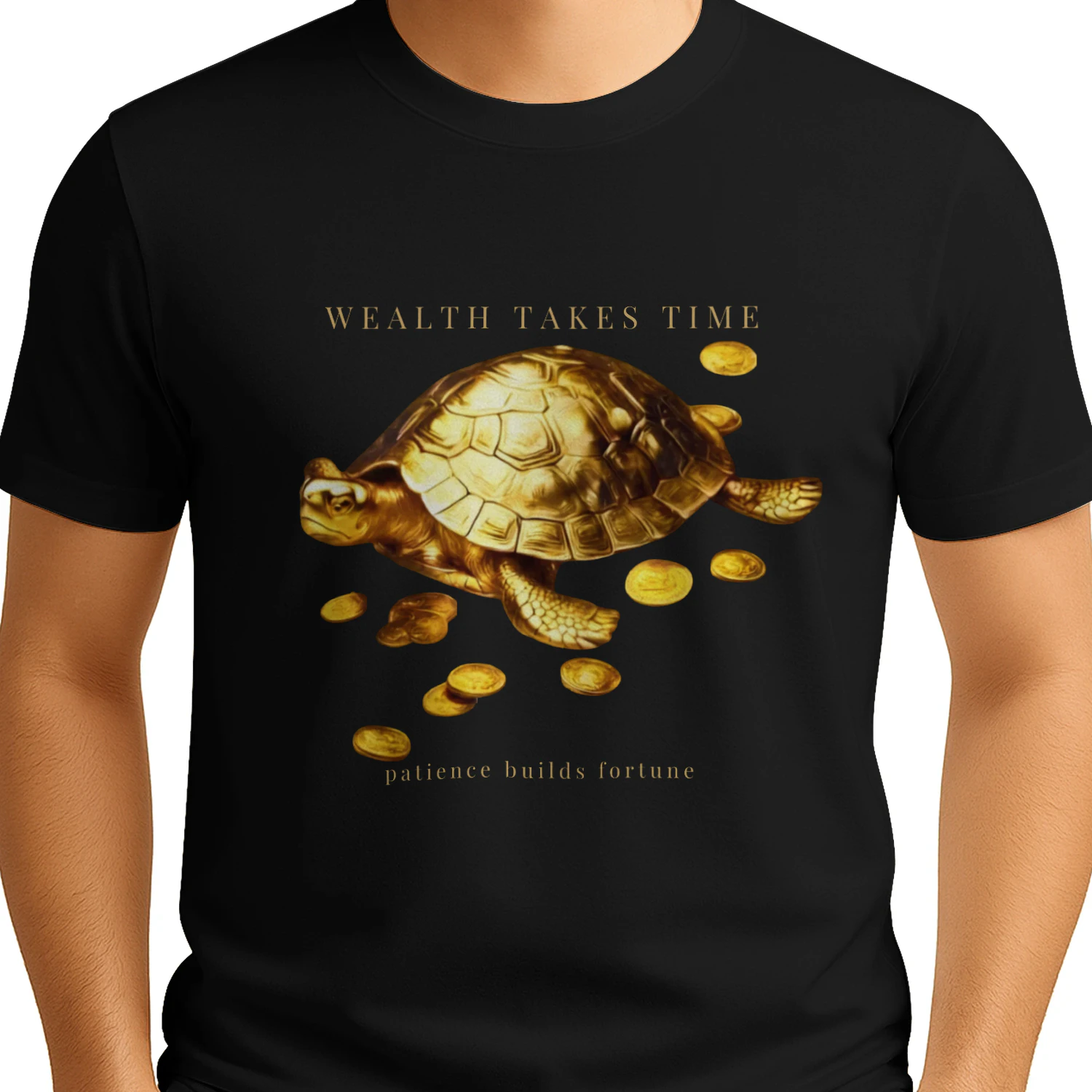 AURALUXY™ Golden Turtle – Wealth Mindset Premium Tee