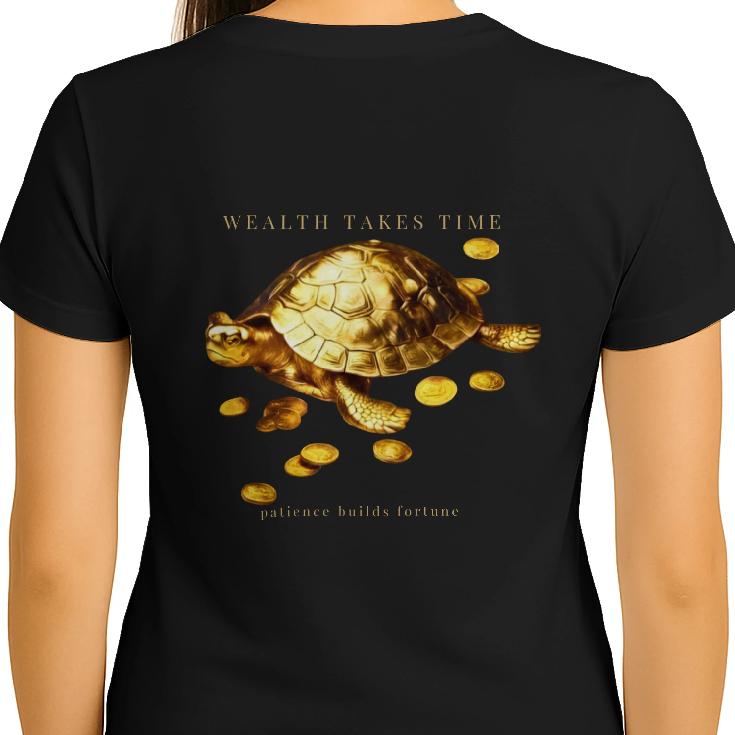 AURALUXY™ Golden Turtle – Wealth Mindset Premium Tee