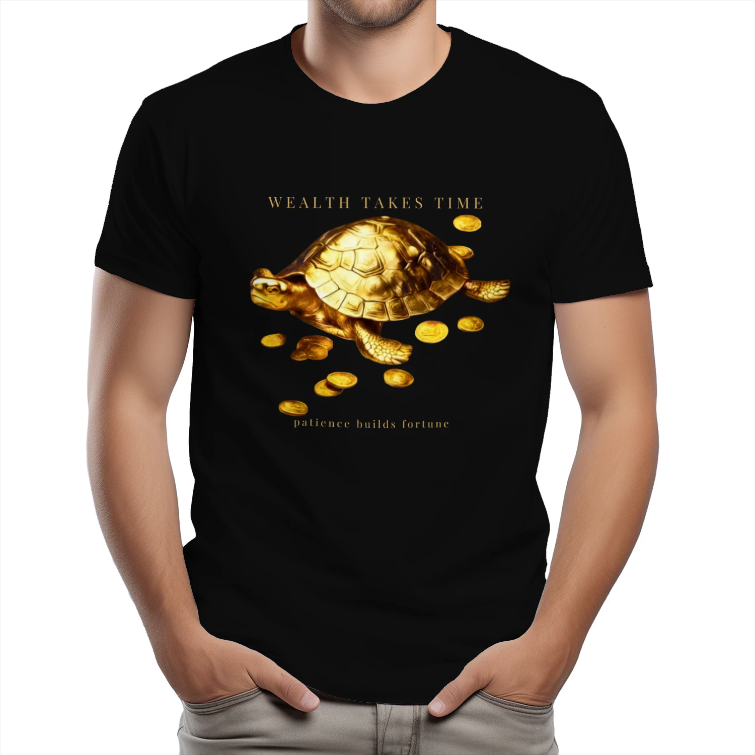 AURALUXY™ Golden Turtle – Wealth Mindset Premium Tee
