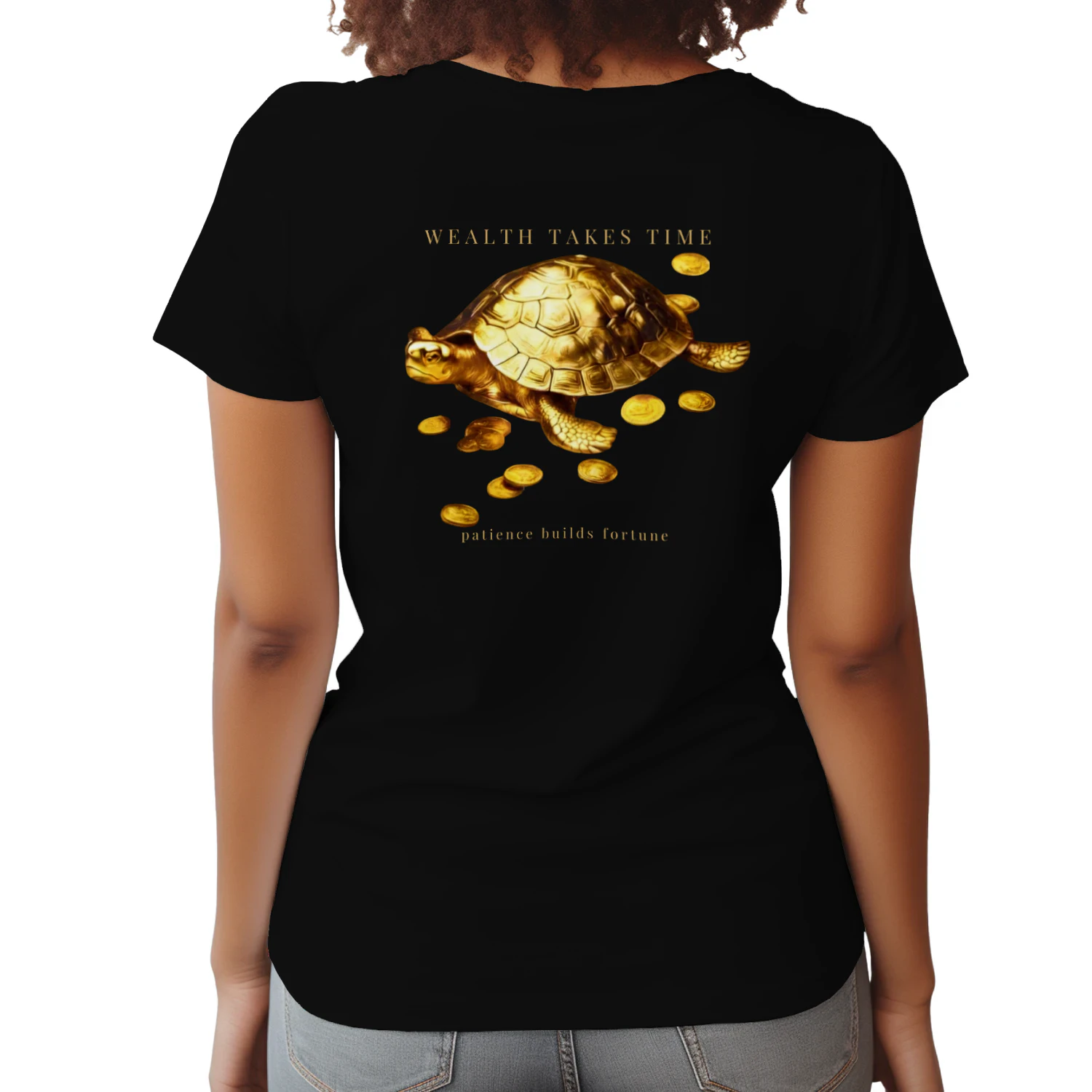 AURALUXY™ Golden Turtle – Wealth Mindset Premium Tee