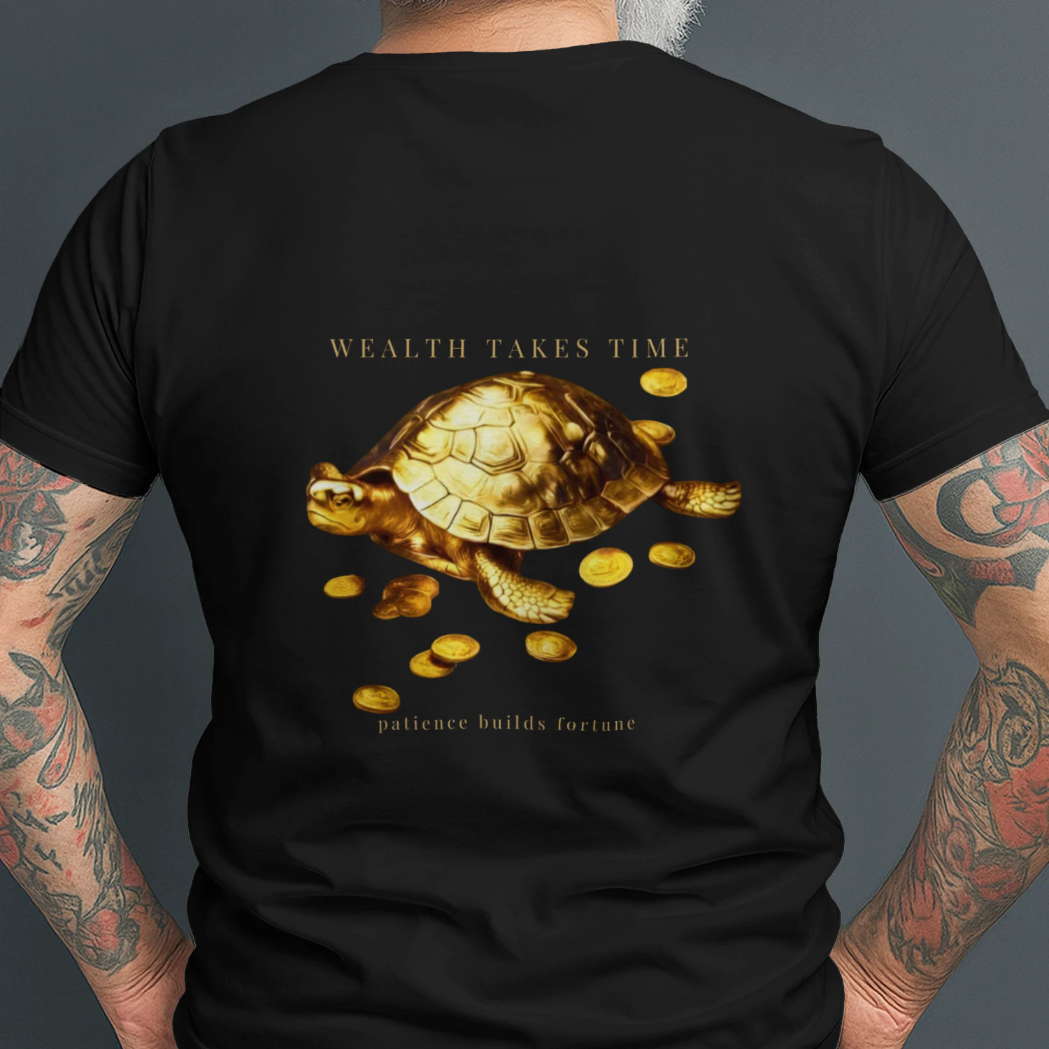 AURALUXY™ Golden Turtle – Wealth Mindset Premium Tee