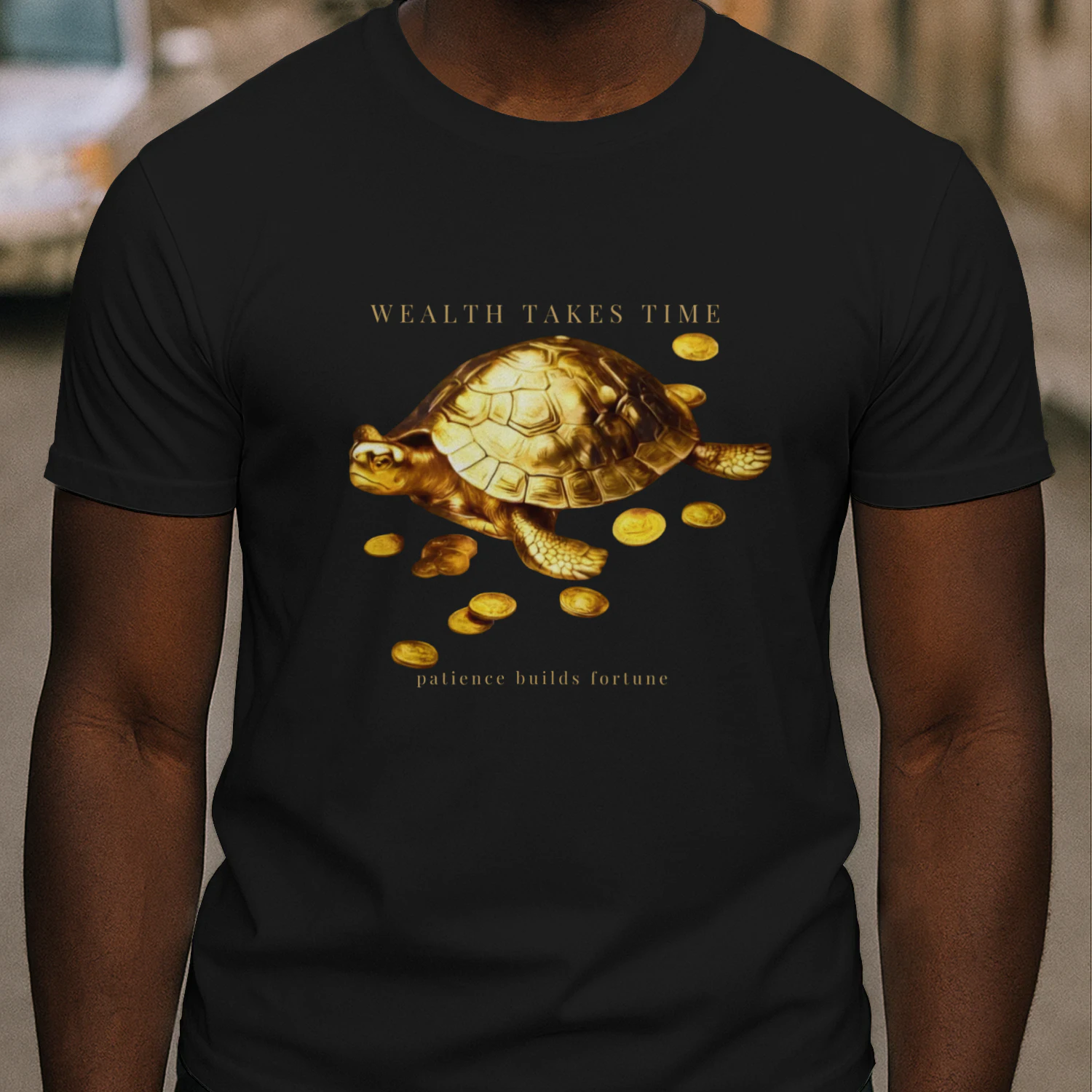 AURALUXY™ Golden Turtle – Wealth Mindset Premium Tee