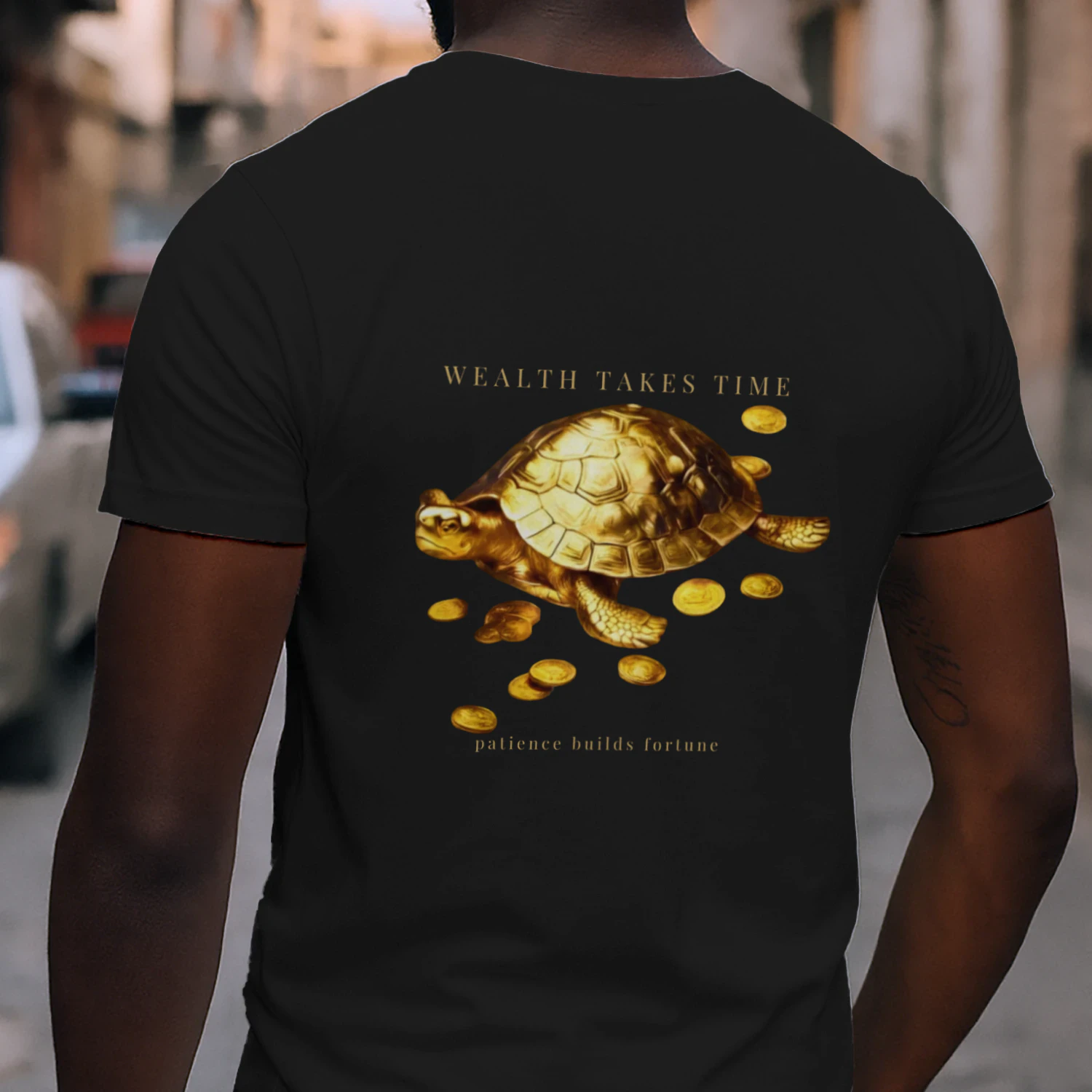 AURALUXY™ Golden Turtle – Wealth Mindset Premium Tee
