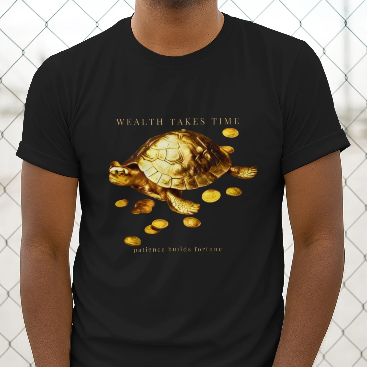 AURALUXY™ Golden Turtle – Wealth Mindset Premium Tee
