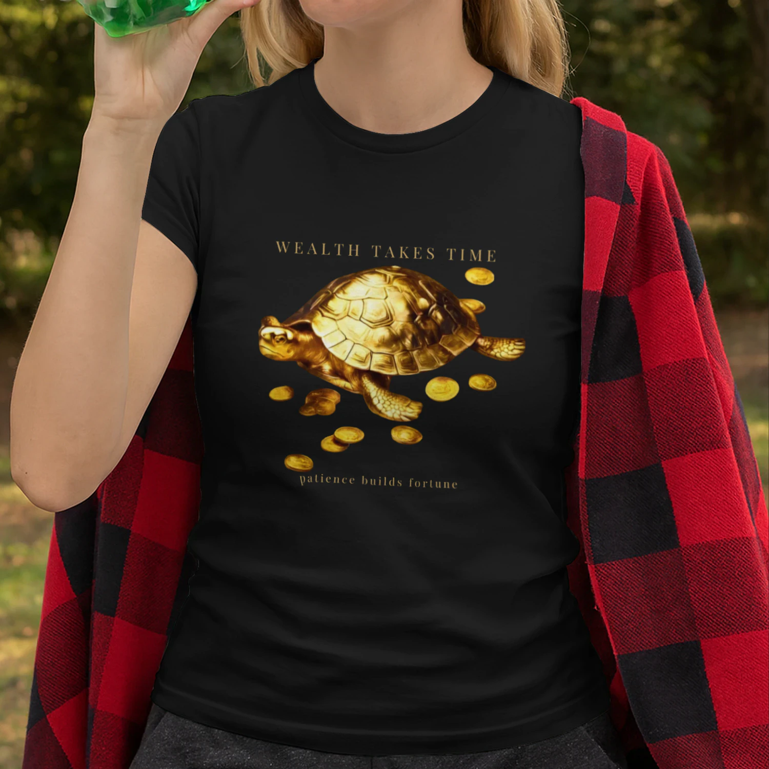 AURALUXY™ Golden Turtle – Wealth Mindset Premium Tee