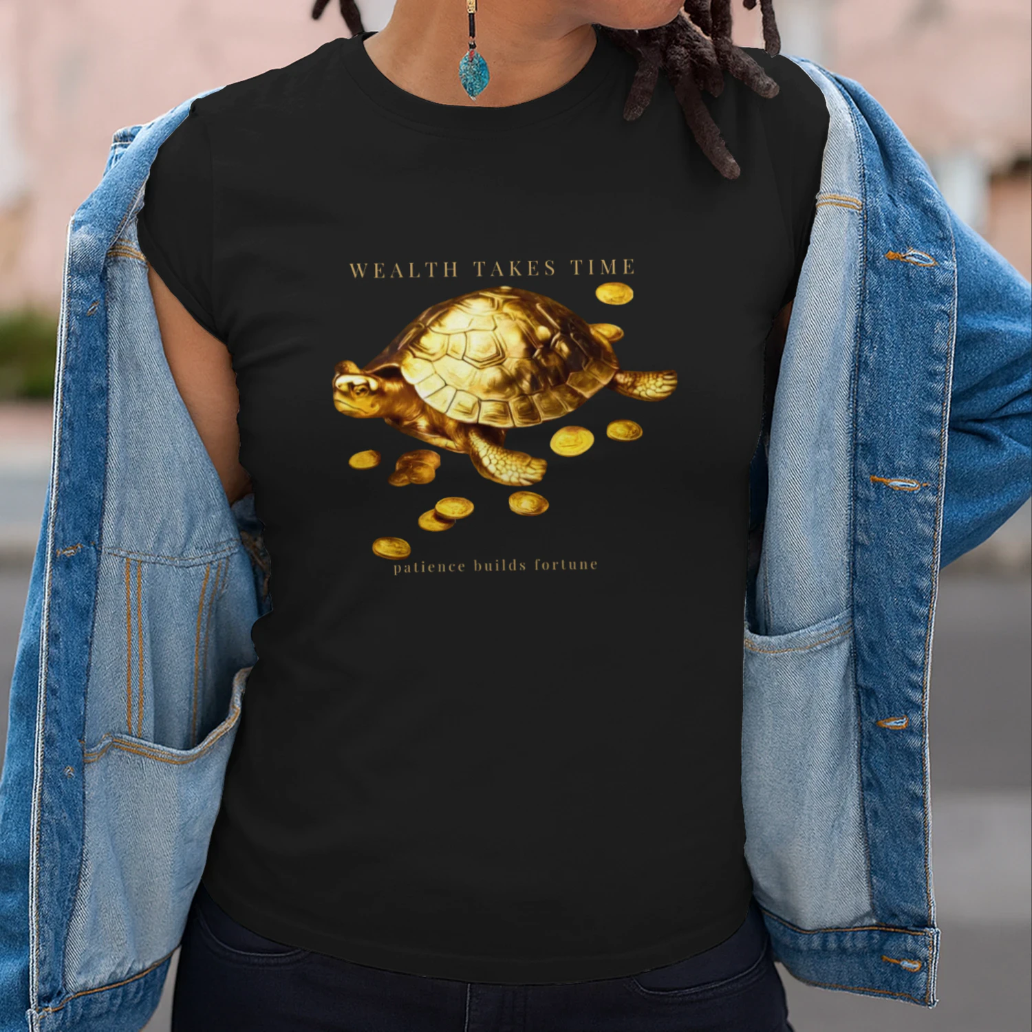 AURALUXY™ Golden Turtle – Wealth Mindset Premium Tee
