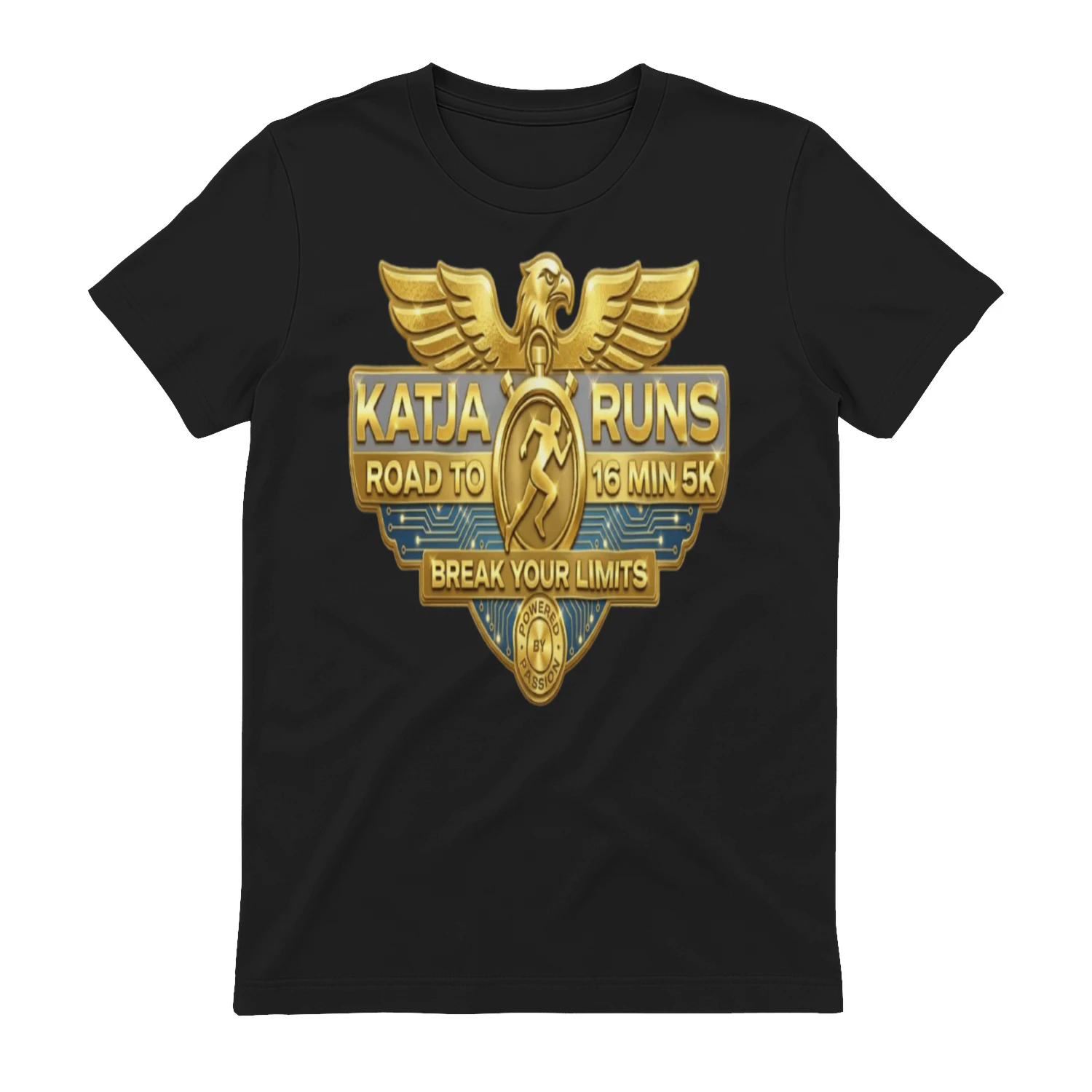Aura – Katja Runs Gold Performance Graphic Tee
