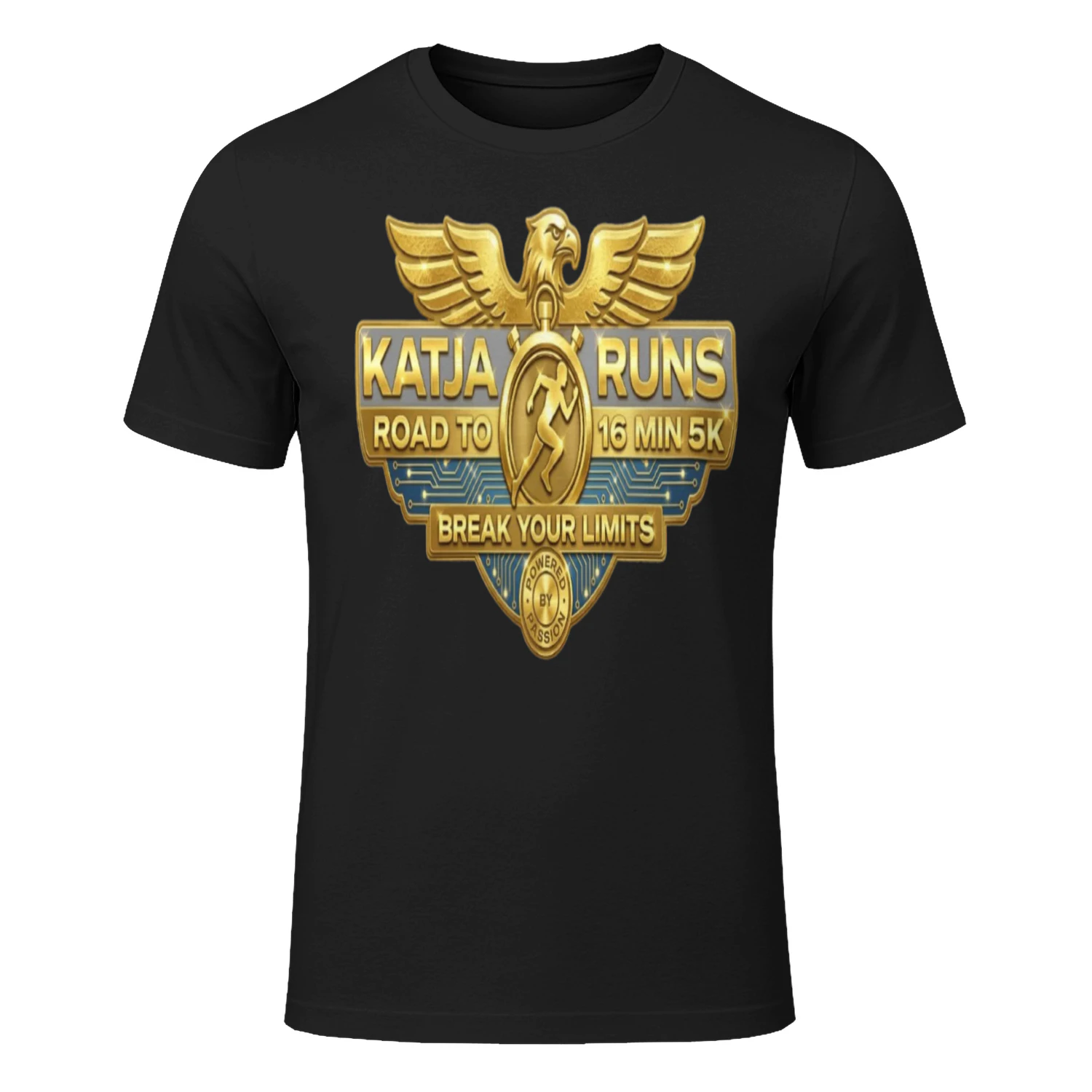 Aura – Katja Runs Gold Performance Graphic Tee