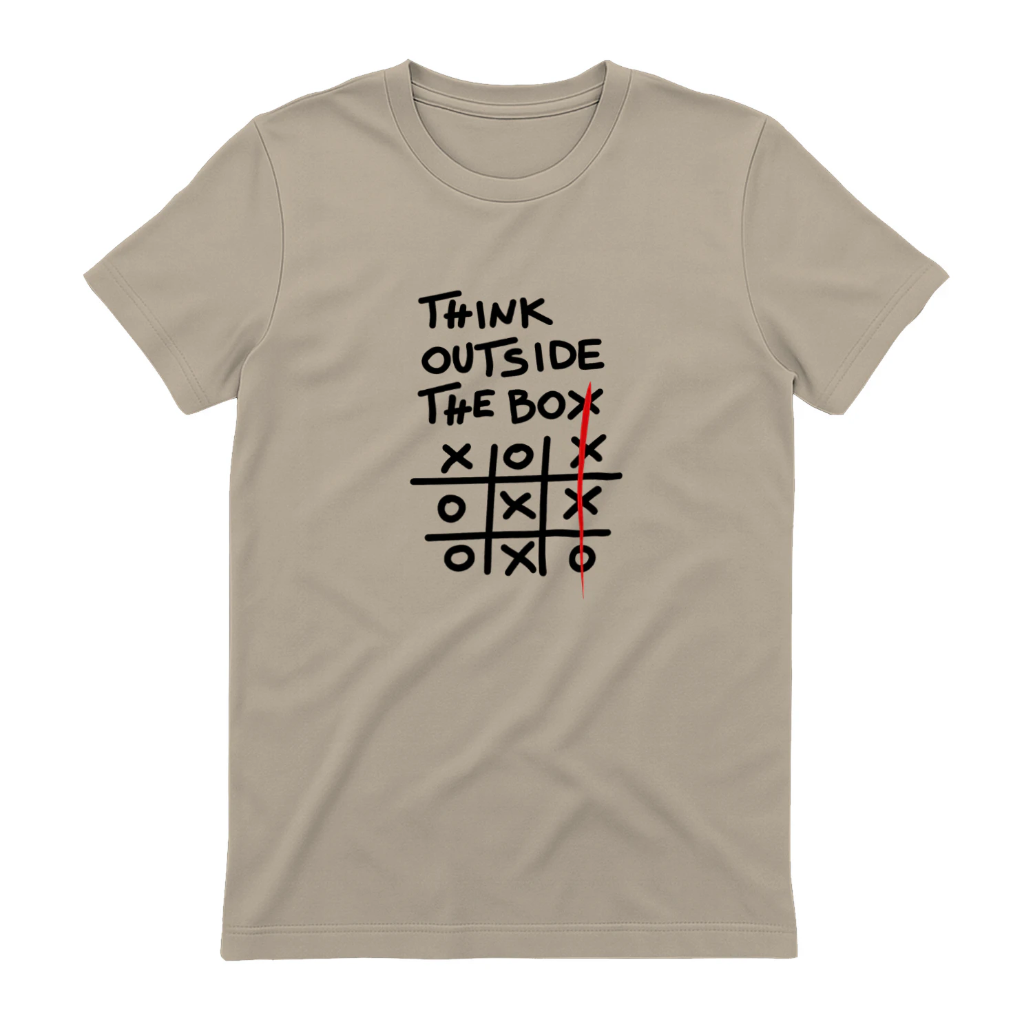 "Think Outside The Box" Creative Tic-Tac-Toe T-Shirt