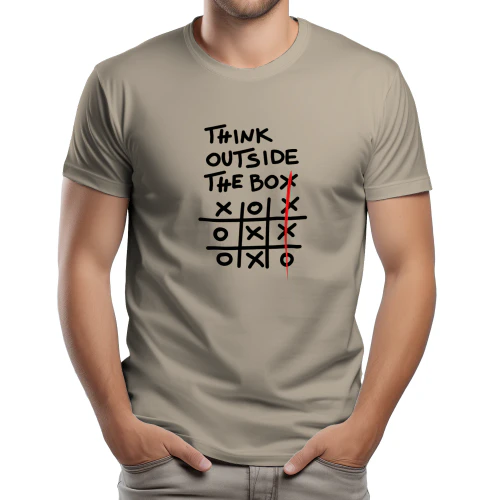 "Think Outside The Box" Creative Tic-Tac-Toe T-Shirt