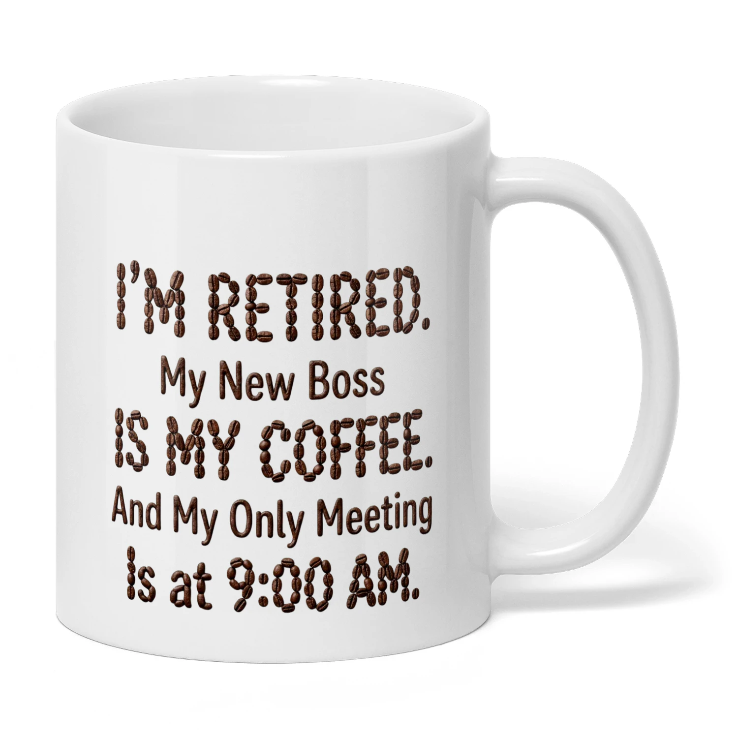 "I'm Retired, Coffee is My New Boss" Funny Retirement Mug