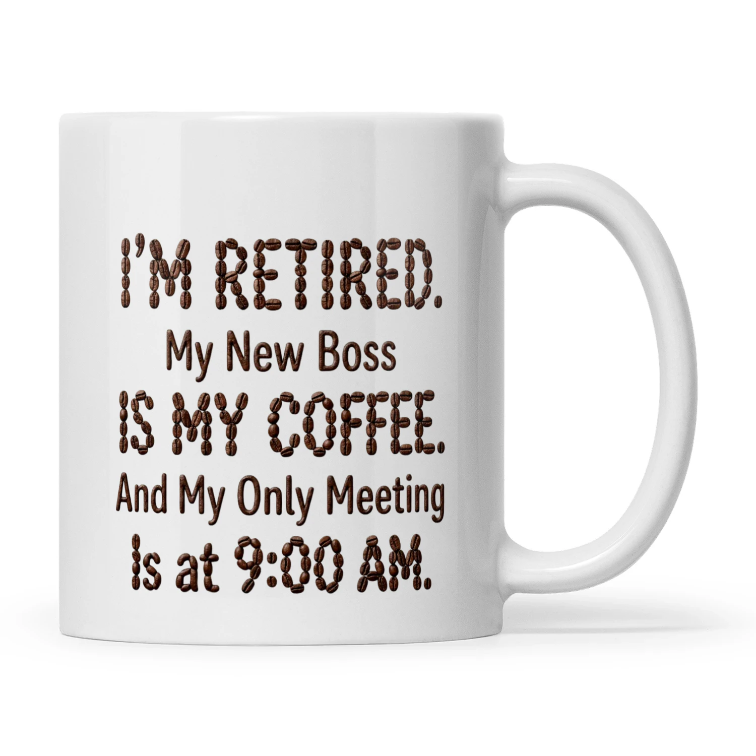 "I'm Retired, Coffee is My New Boss" Funny Retirement Mug