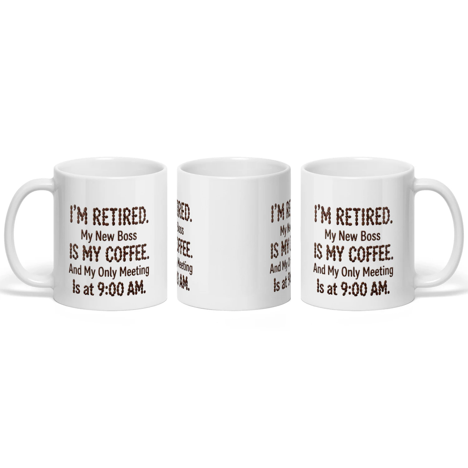 "I'm Retired, Coffee is My New Boss" Funny Retirement Mug